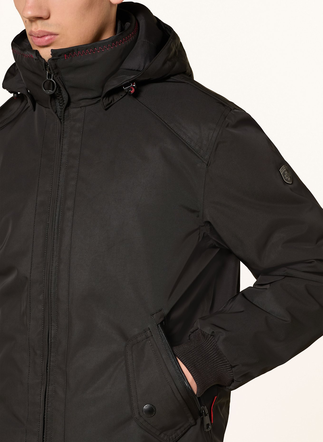 WELLENSTEYN Jacke CICERO mit abnehmbarer Kapuze: SCHWARZ