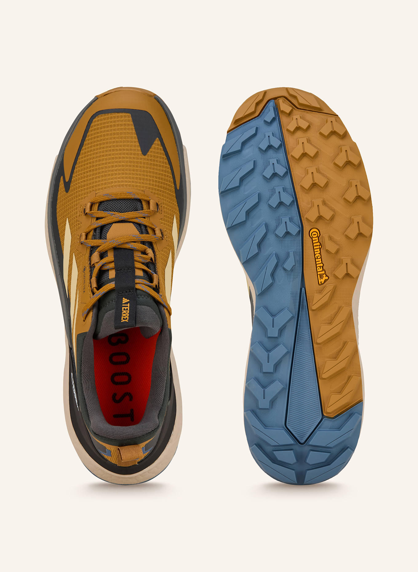 adidas TERREX Wanderschuhe FREE HIKER 2 LOW GTX: COGNAC/ DUNKELGRAU