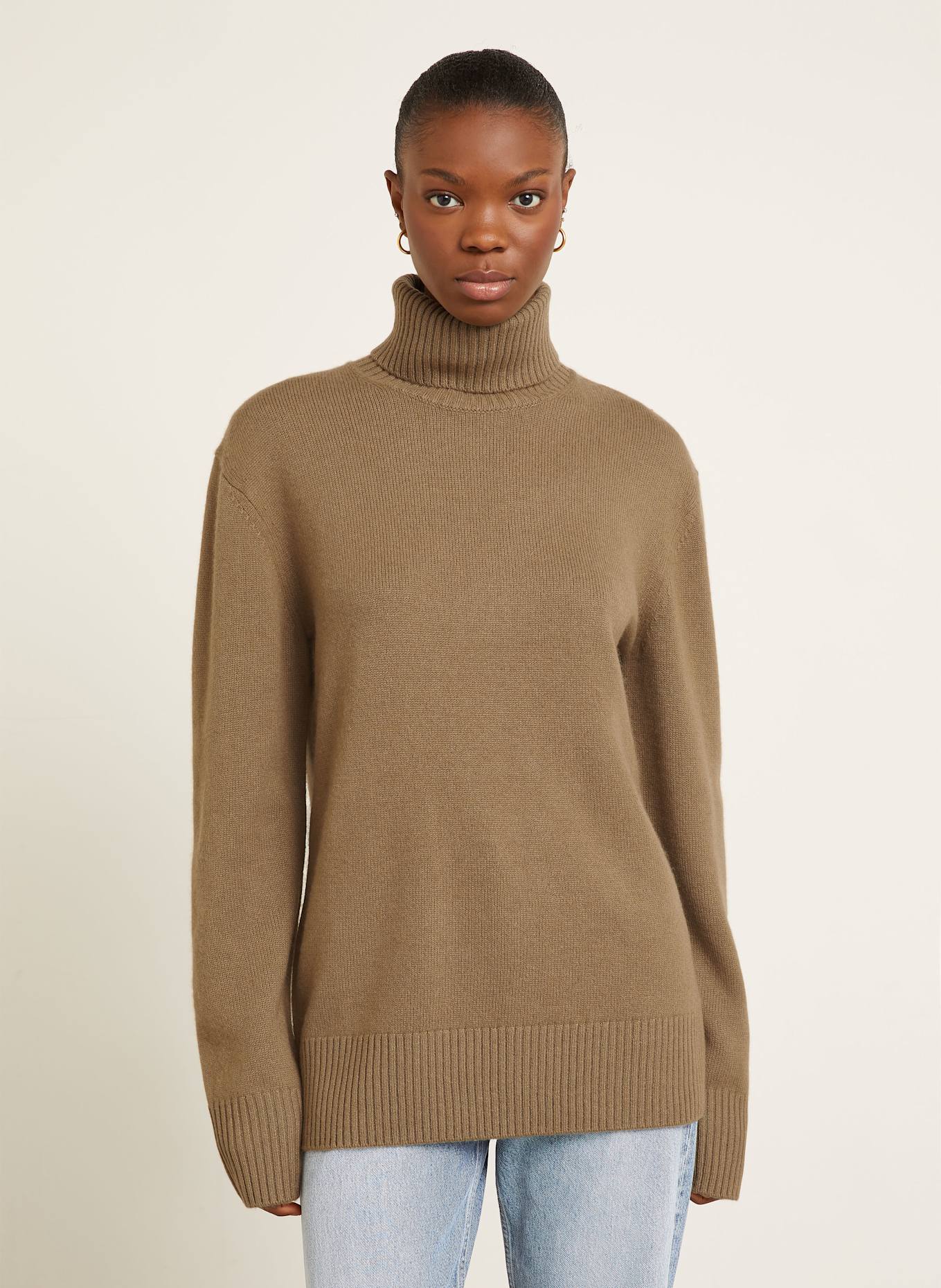 TOTEME Rollkragenpullover aus Cashmere: BRAUN