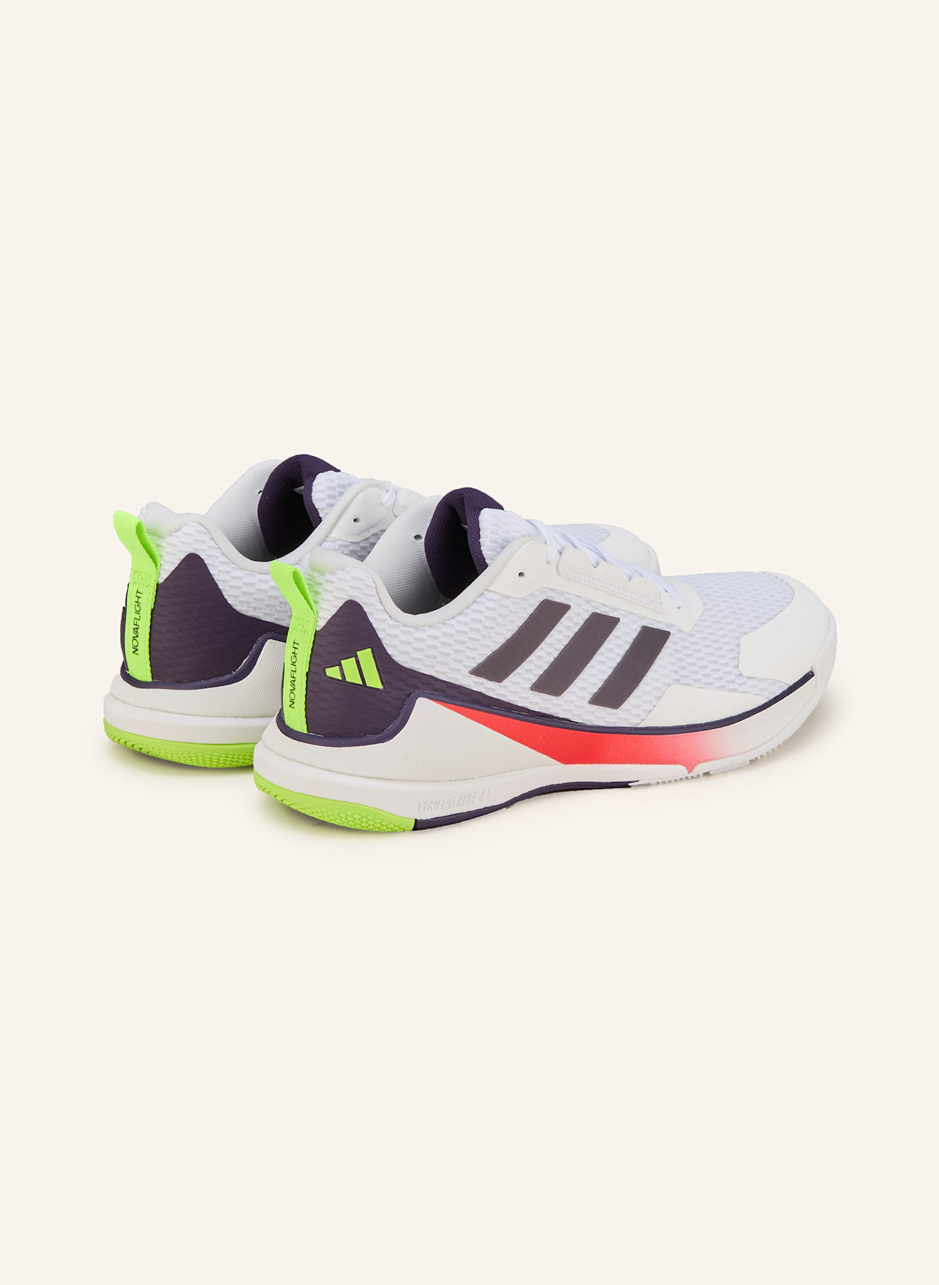 adidas Indoorschuhe NOVAFLIGHT 2: WEISS / SCHWARZ