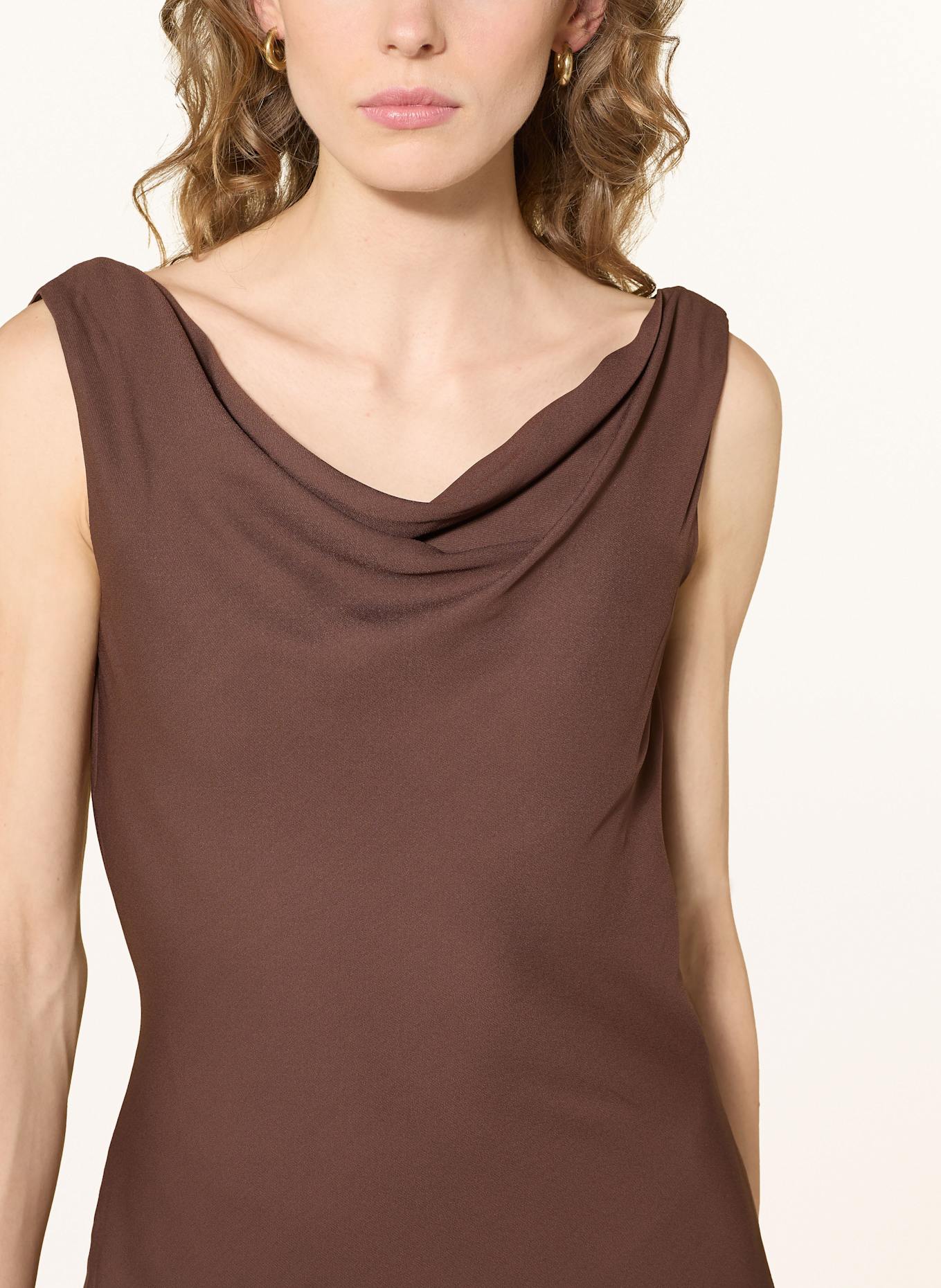 MALINA Kleid ALIA mit Volants: BRAUN