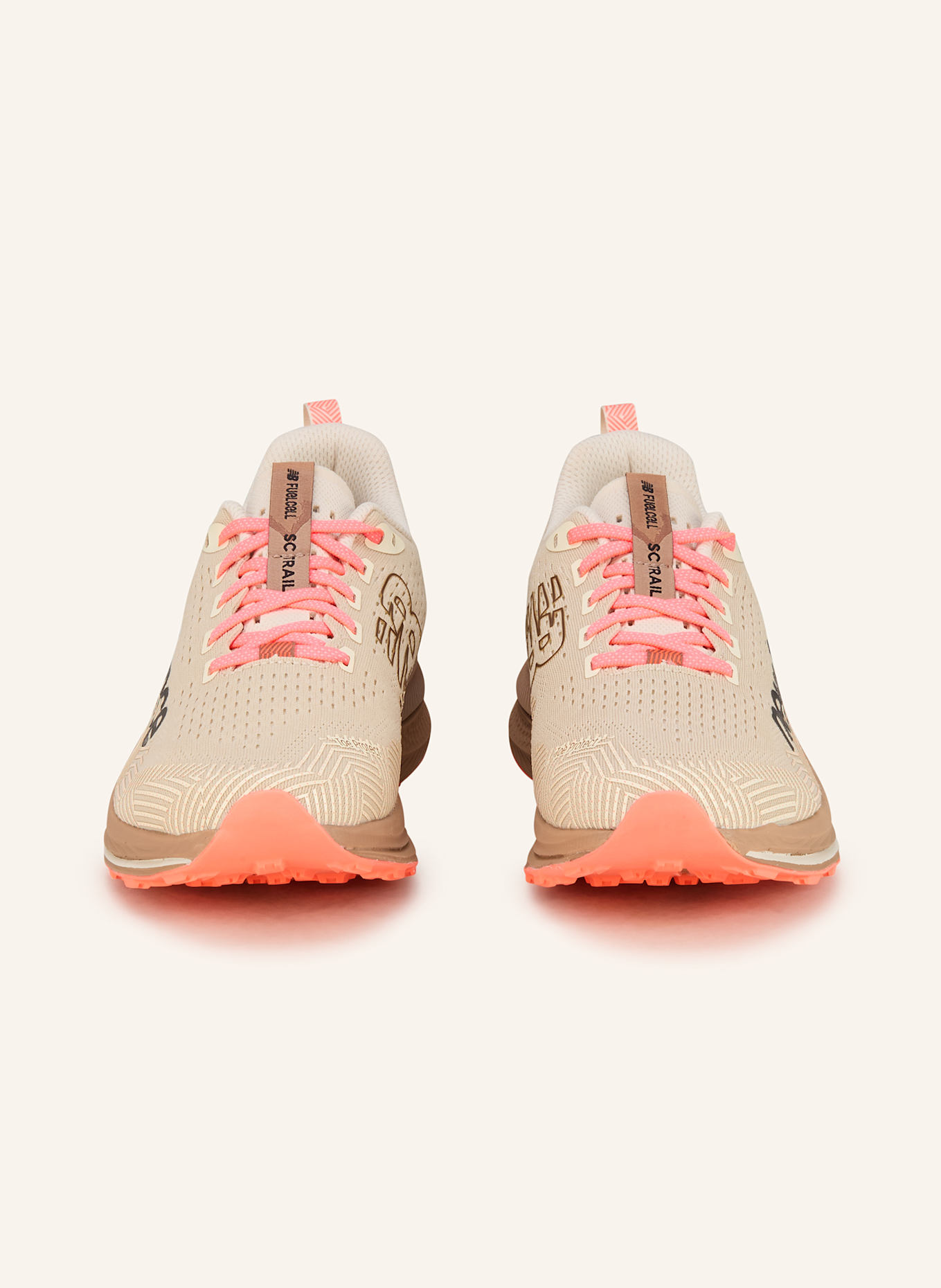 new balance Trailrunning-Schuhe FUELCELL SUPERCOMP: BEIGE/ NEONROT/ BRAUN