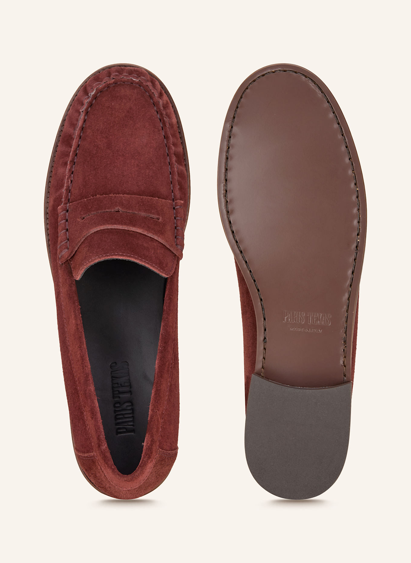 PARIS TEXAS Penny-Loafer DYLAN: DUNKELROT