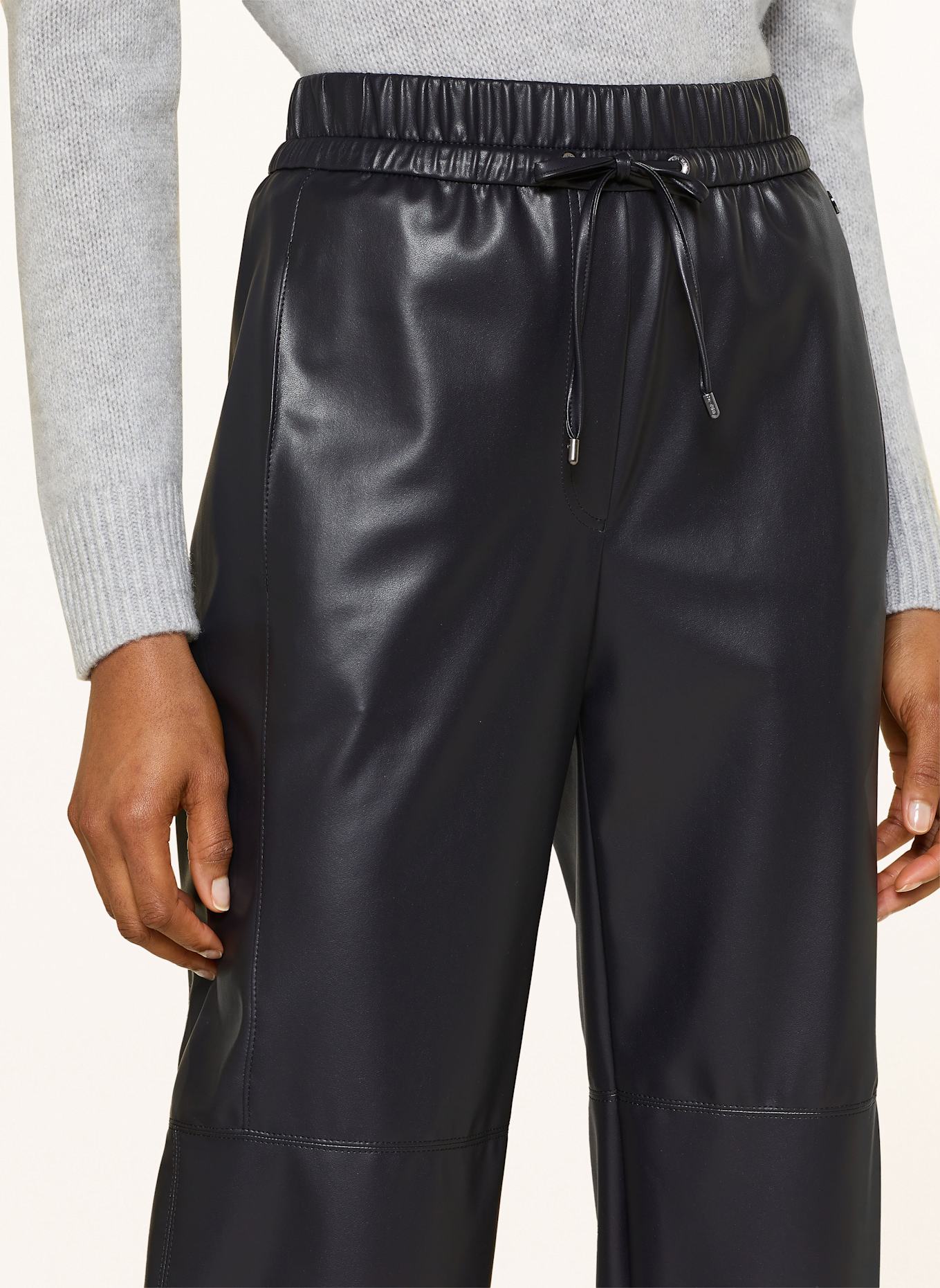 MARC CAIN 7/8-Hose RANCHI in Lederoptik: DUNKELBLAU