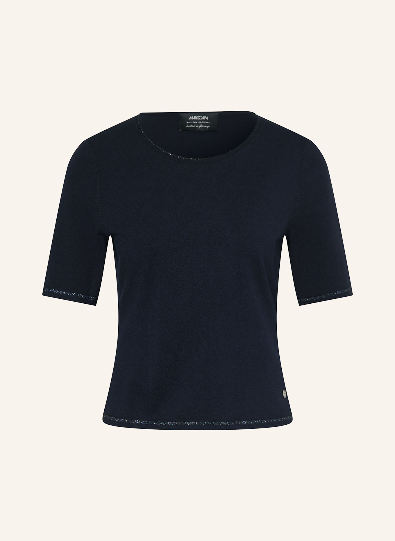 MARC CAIN Pullover mit Glitzergarn: DUNKELBLAU