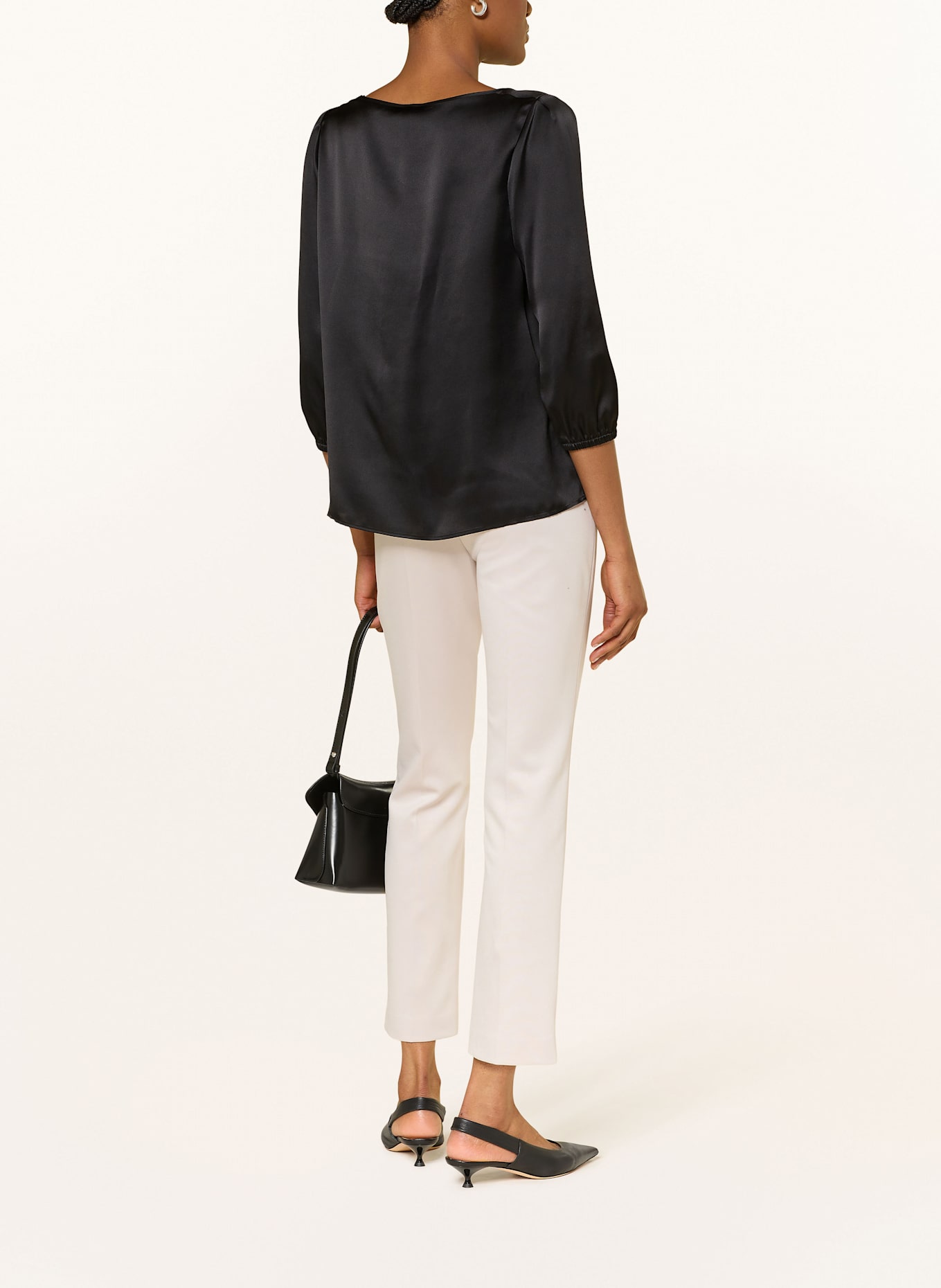 MARC CAIN Blusenshirt aus Seide: 900 BLACK