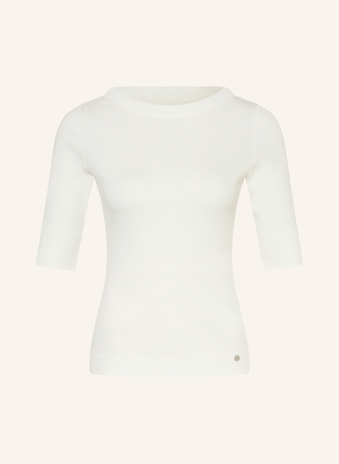 MARC CAIN Shirt mit 3/4-Arm: WEISS