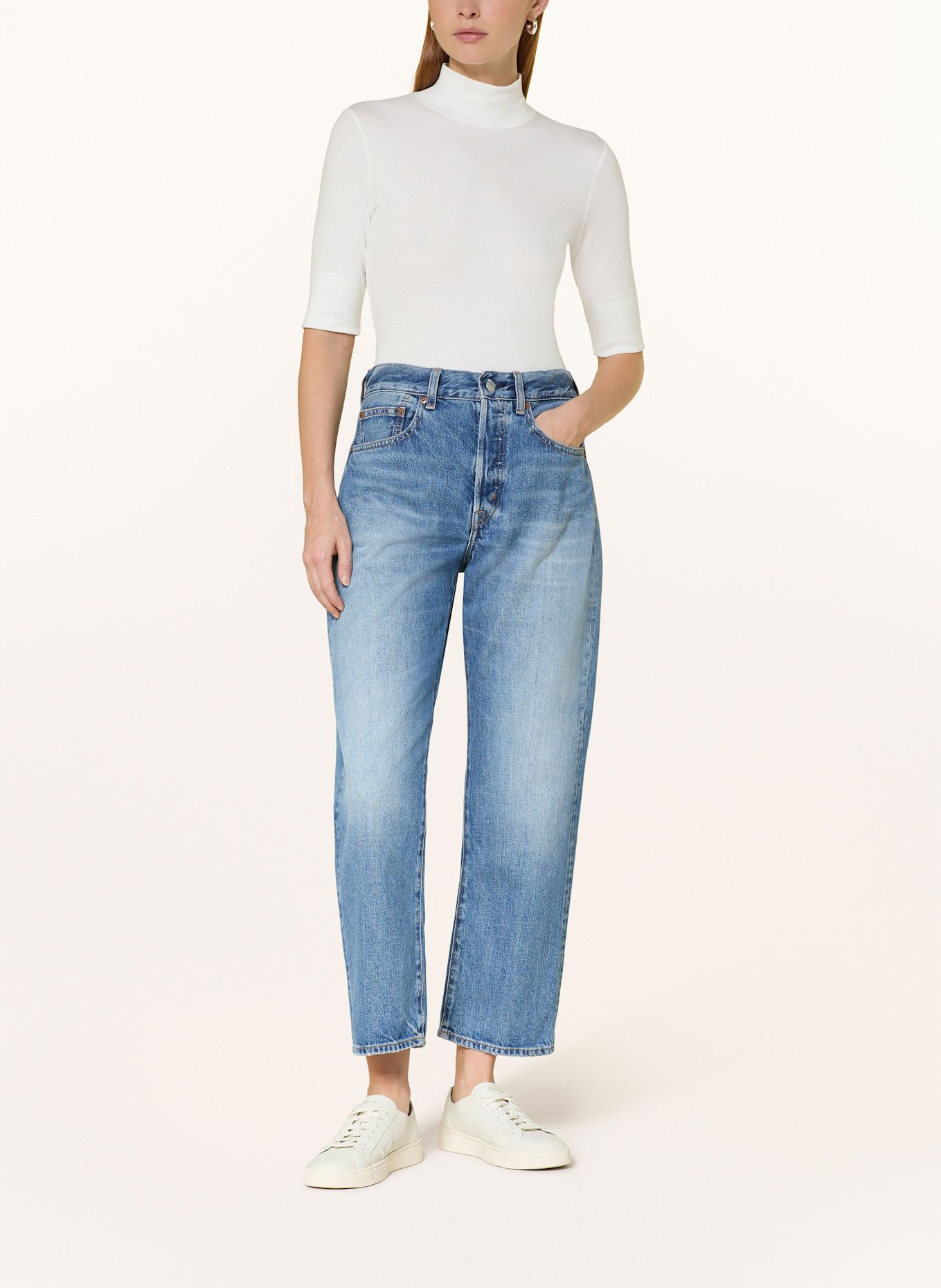 MARC CAIN Shirt with 3/4 sleeves: CREAM