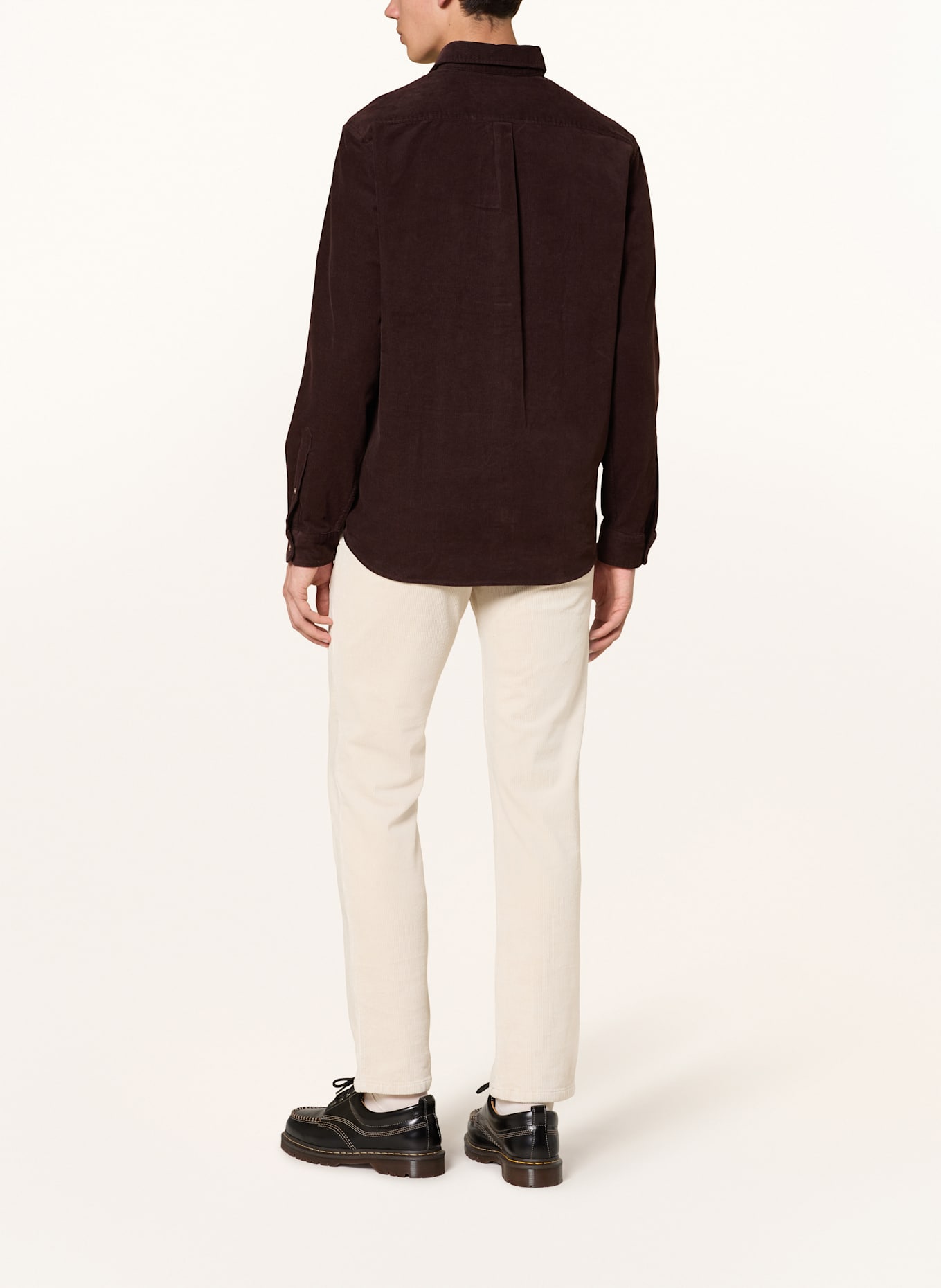 PAUL Cordhemd Comfort Fit: DUNKELBRAUN