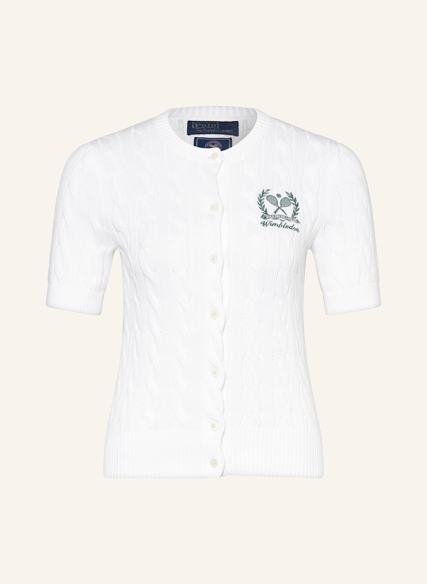 ombré-effect polo shirt Kardigan: BIAŁY