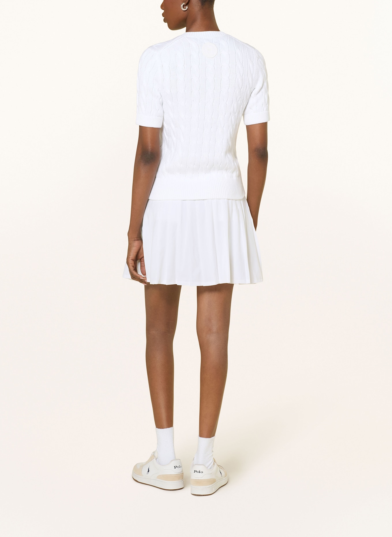 ombré-effect polo shirt Kardigan: BIAŁY