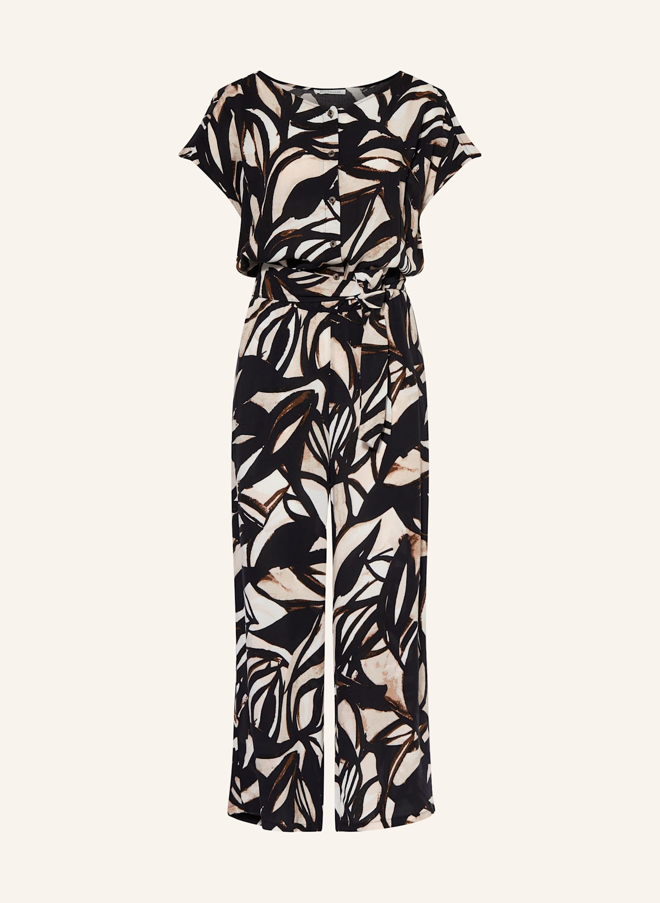 BETTY&CO Jumpsuit: SCHWARZ / BEIGE