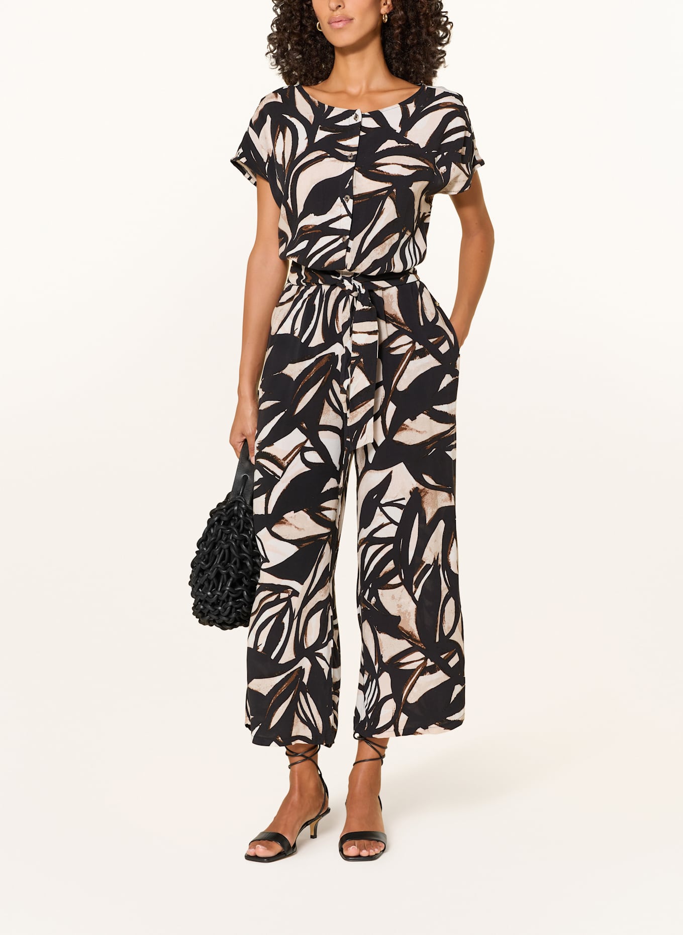 BETTY&CO Jumpsuit: SCHWARZ / BEIGE