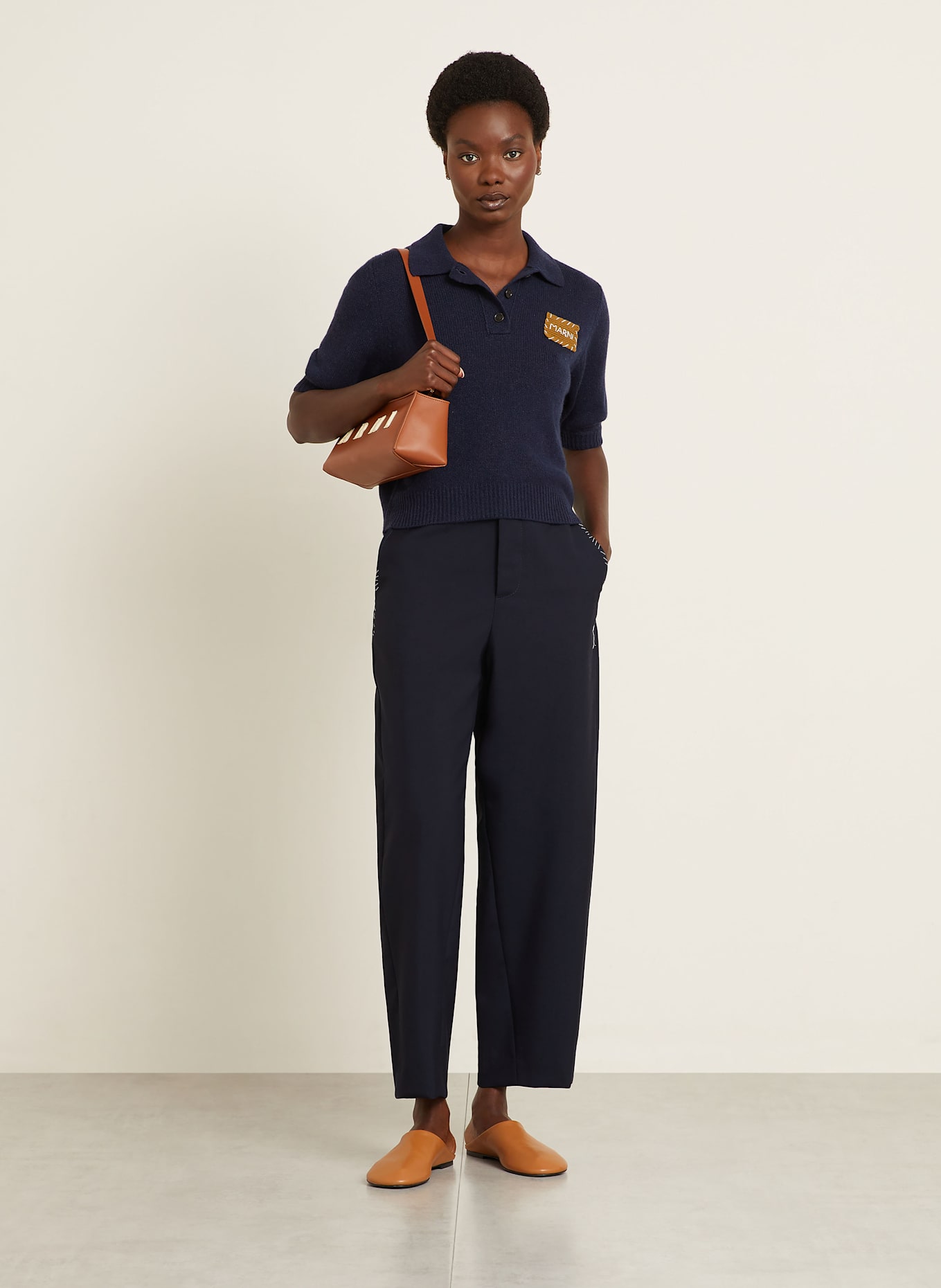 MARNI Trousers: DARK BLUE