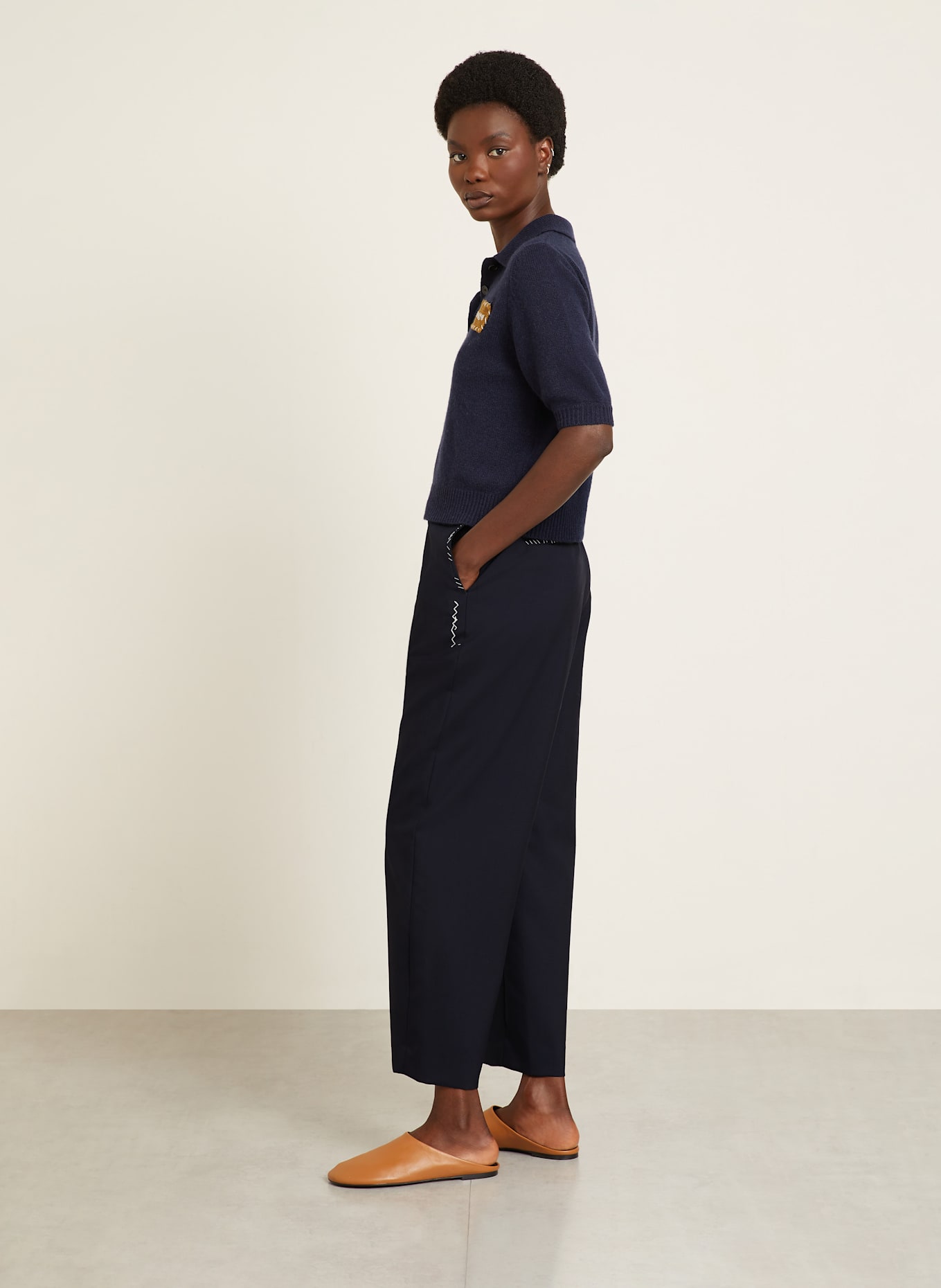 MARNI Trousers: DARK BLUE