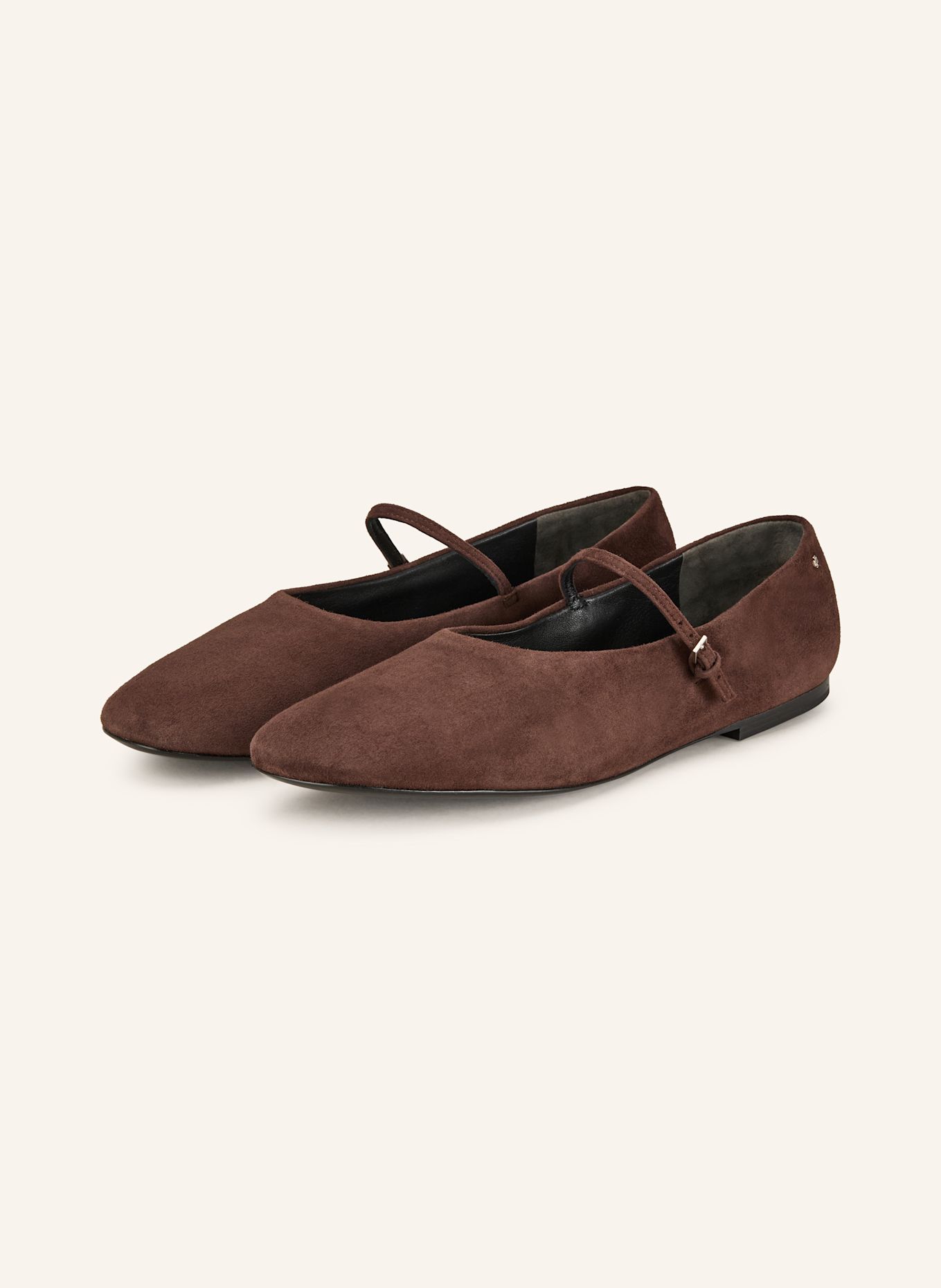 TORY BURCH Mary-Jane-Ballerinas: DUNKELBRAUN
