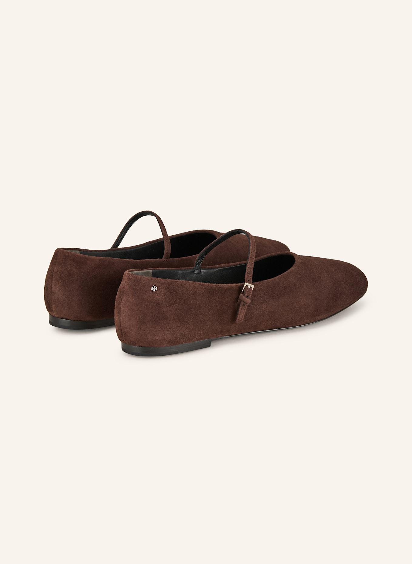 TORY BURCH Mary-Jane-Ballerinas: DUNKELBRAUN