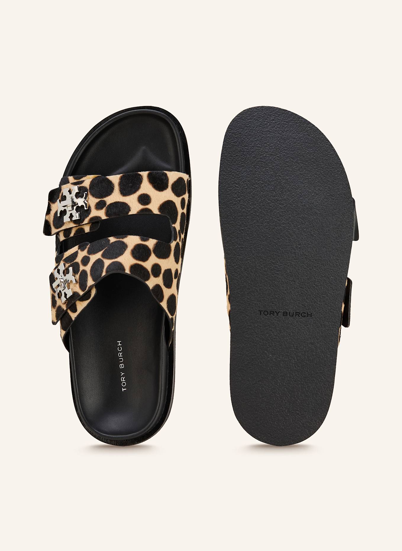 TORY BURCH Slides: YELLOW/ BLACK
