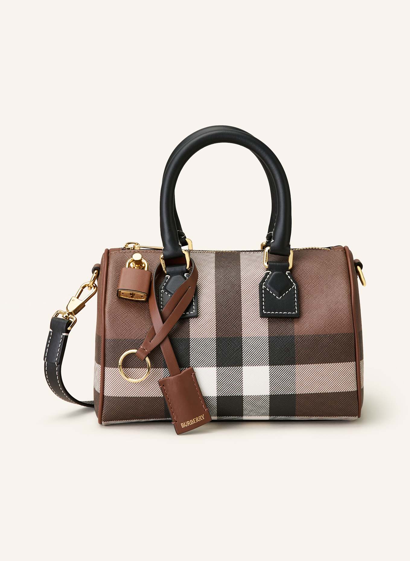 BURBERRY Umhängetasche: BRAUN / SCHWARZ