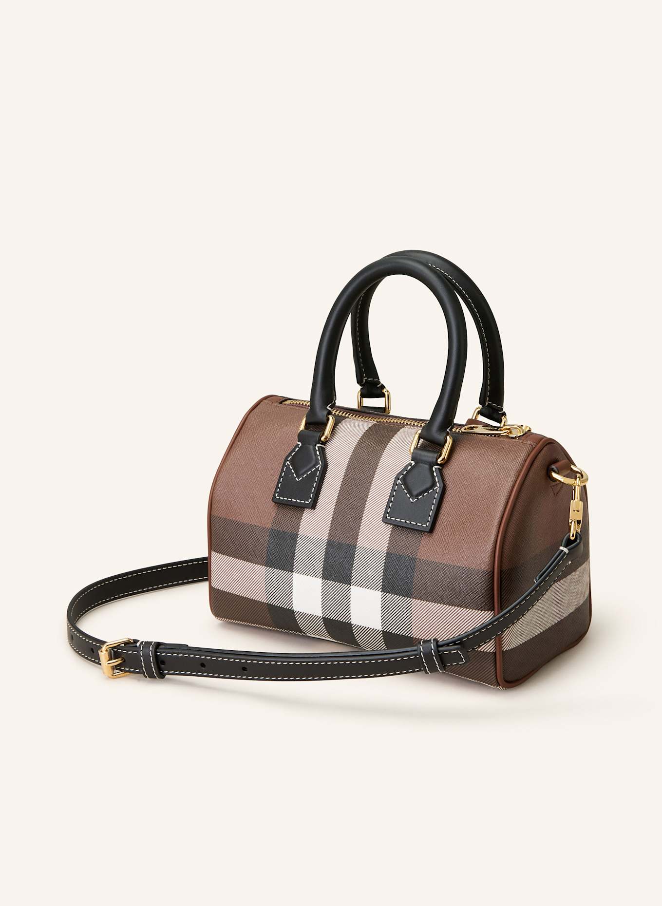 BURBERRY Umhängetasche: BRAUN / SCHWARZ