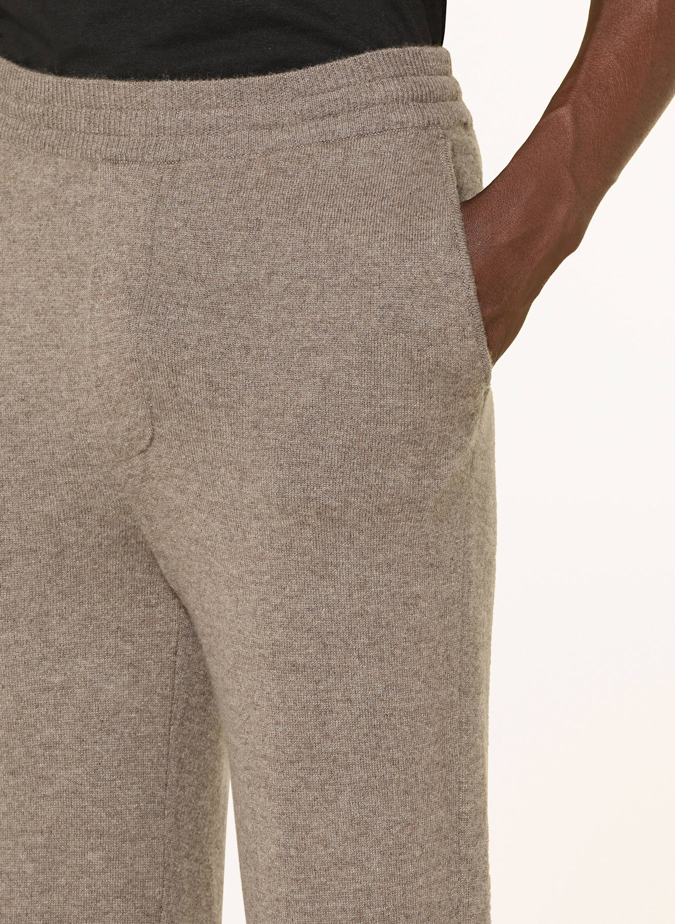 LISA YANG Strickhose BEAUMONT aus Cashmere: TAUPE