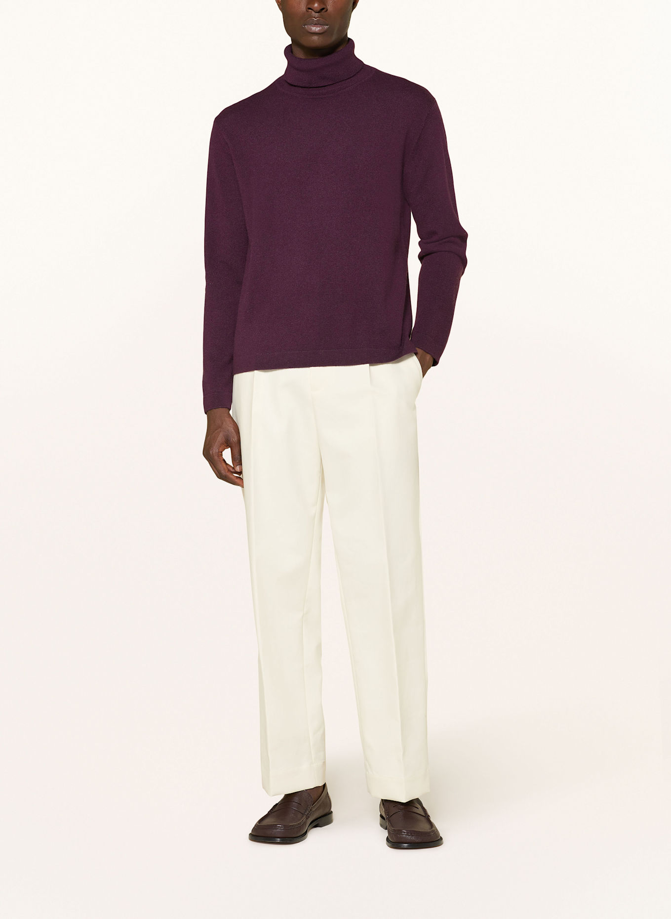 LISA YANG Cashmere-Pullover AKSEL: DUNKELROT