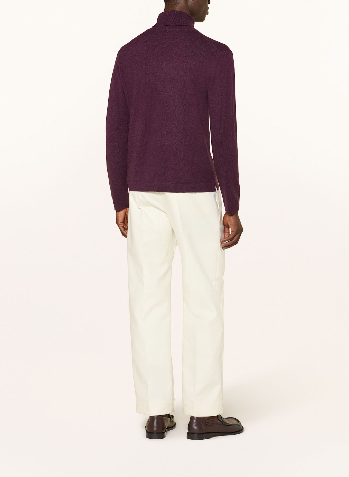 LISA YANG Cashmere-Pullover AKSEL: DUNKELROT