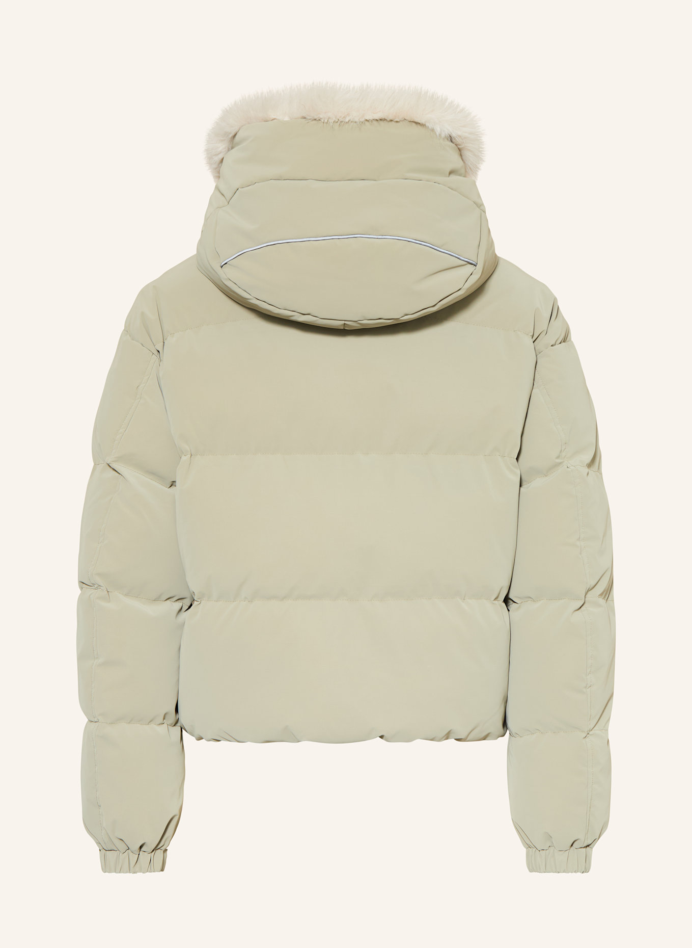 GARCIA Steppjacke mit Kunstpelz: BEIGE