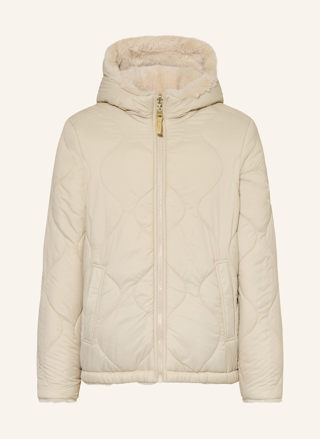 GARCIA Kunstpelz-Jacke zum Wenden: BEIGE