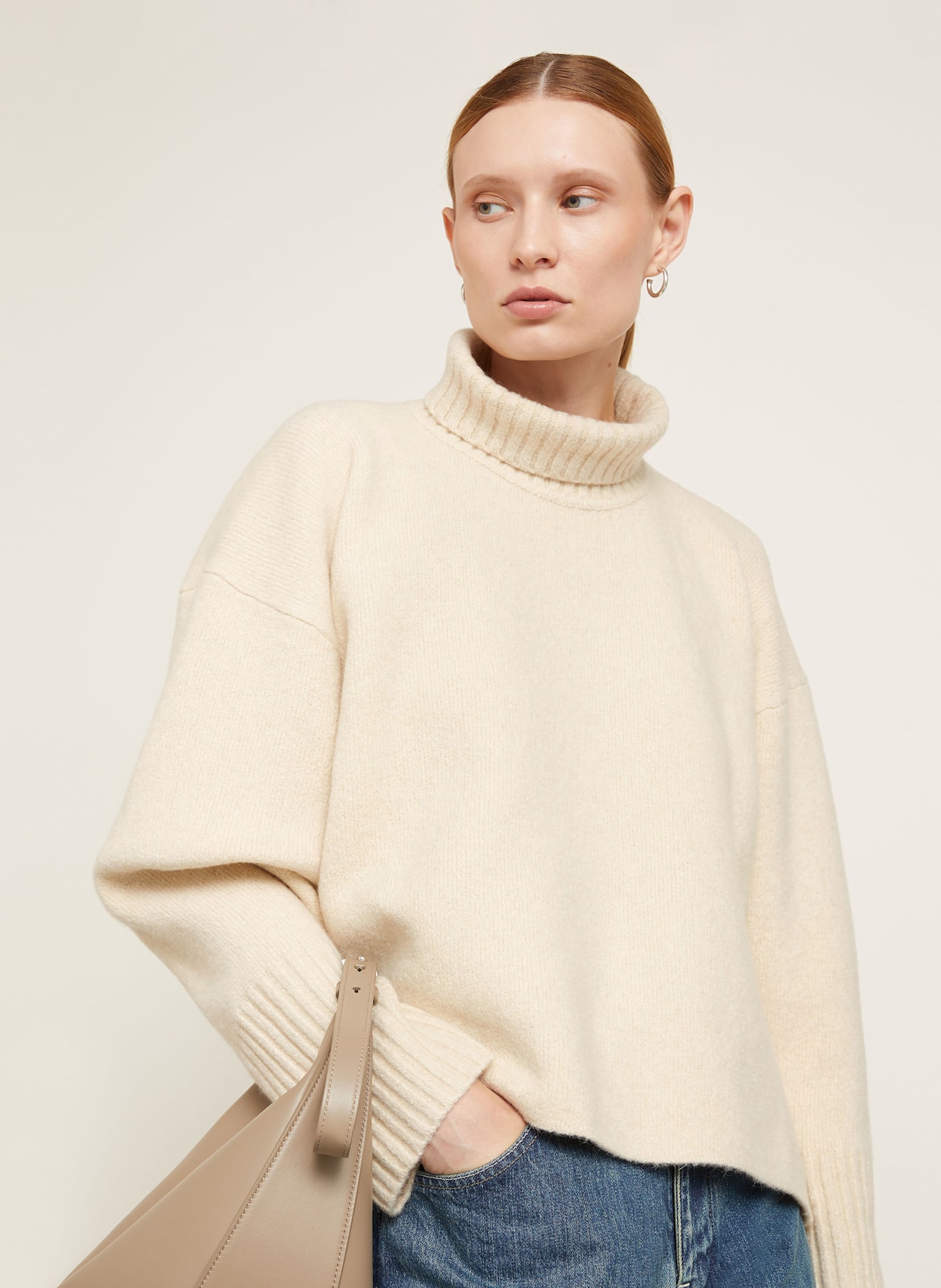 Proenza Schouler Golf SANDRA z dodatkiem kaszmiru: ECRU