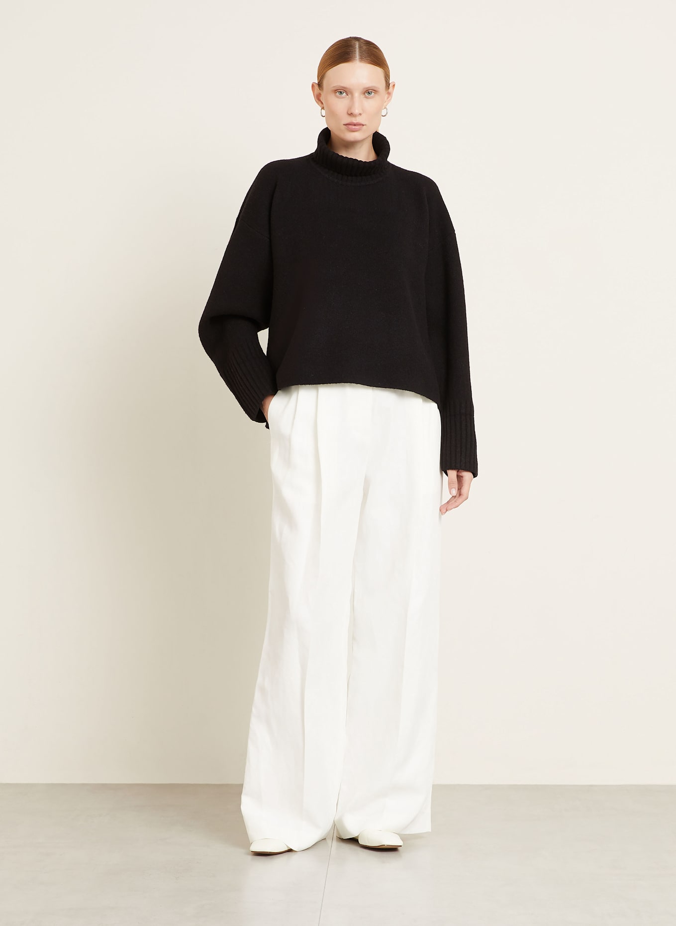 Proenza Schouler Golf SANDRA z dodatkiem kaszmiru: CZARNY