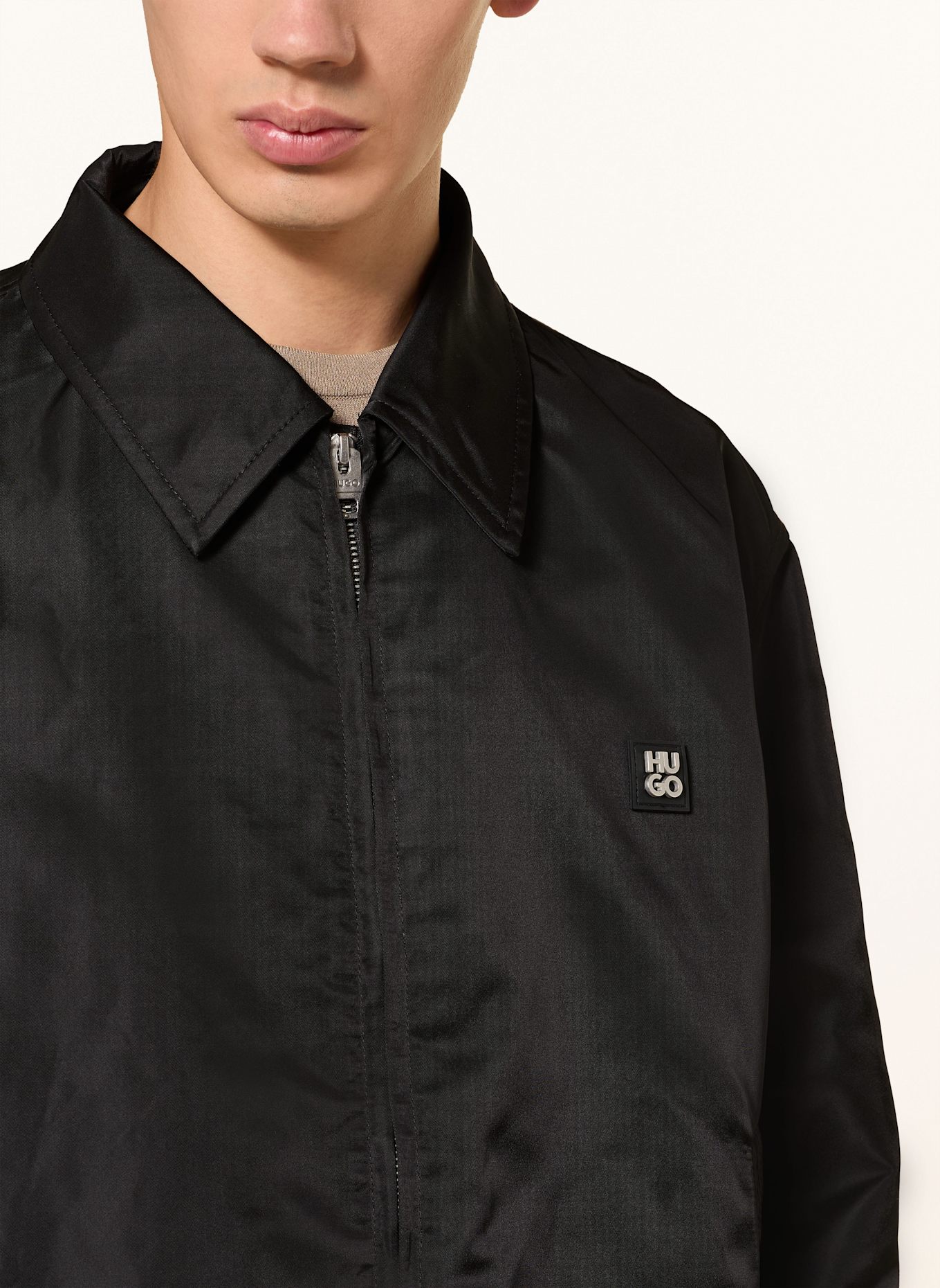 HUGO Overjacket BELTO: SCHWARZ