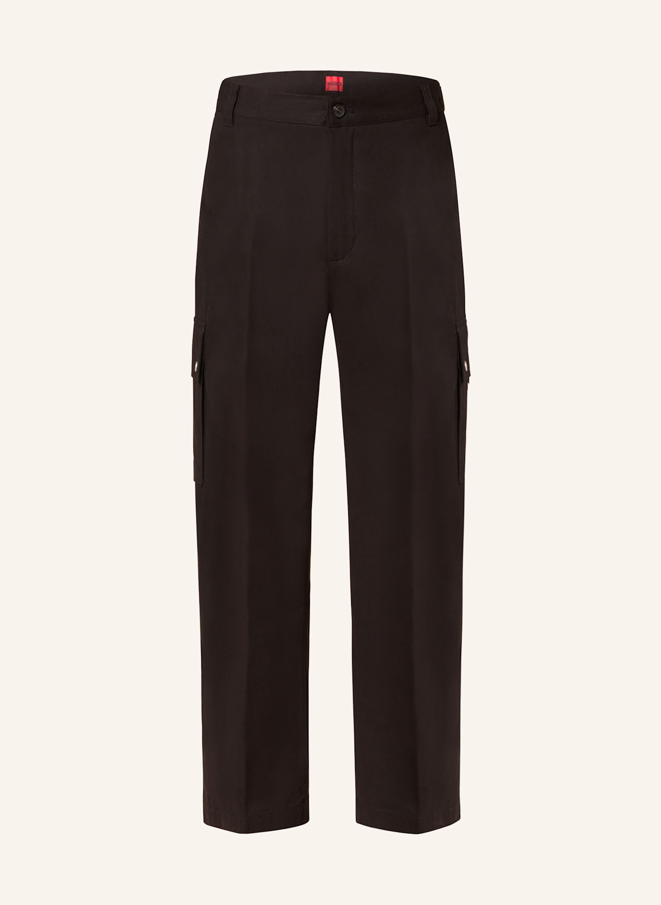 HUGO GRAYSEN regular fit cargo pants: BLACK