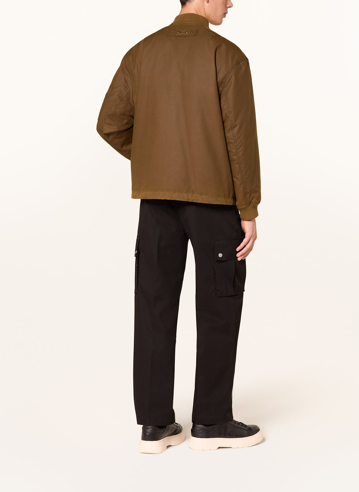 HUGO GRAYSEN regular fit cargo pants: BLACK