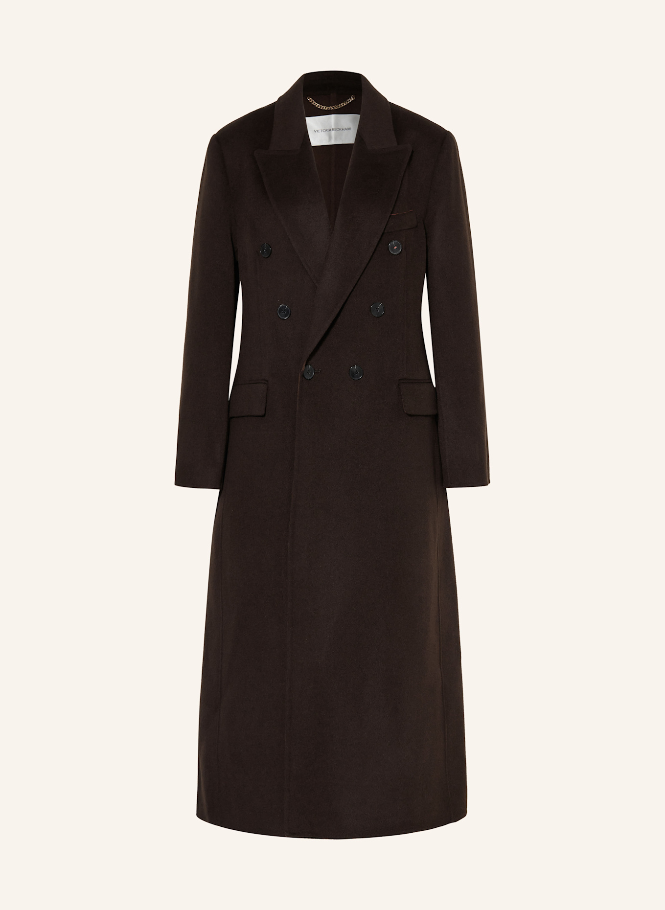 VICTORIA BECKHAM Wollmantel: DUNKELBRAUN