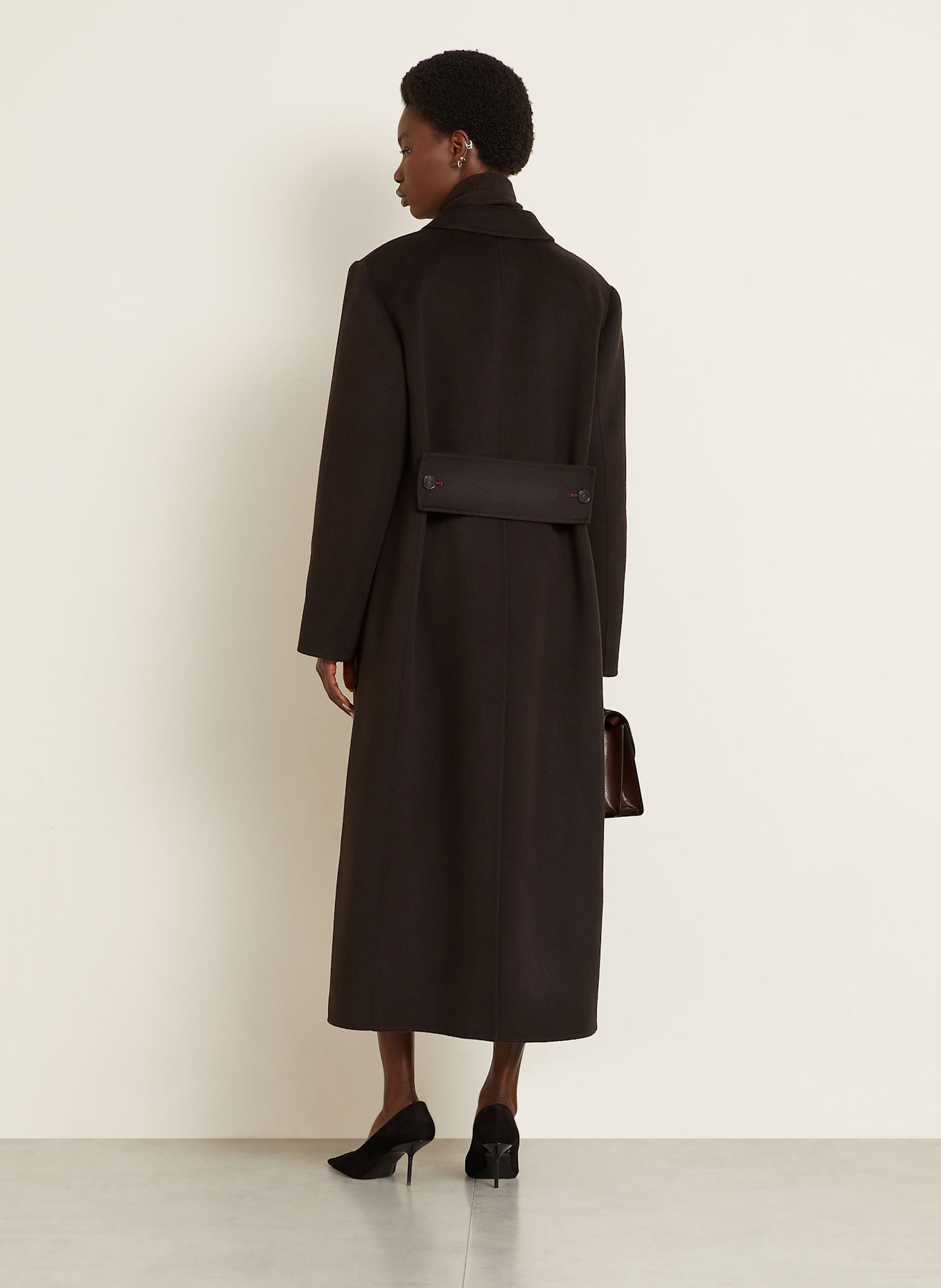 VICTORIA BECKHAM Wollmantel: DUNKELBRAUN