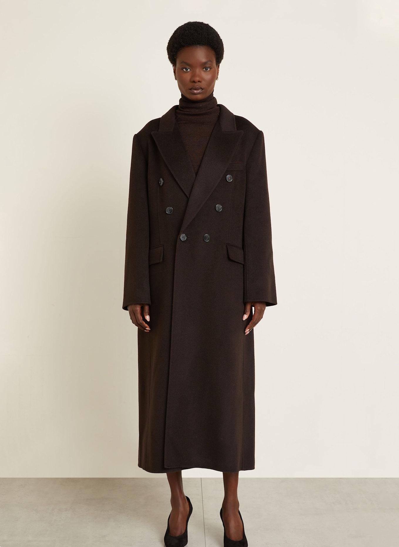 VICTORIA BECKHAM Wollmantel: DUNKELBRAUN