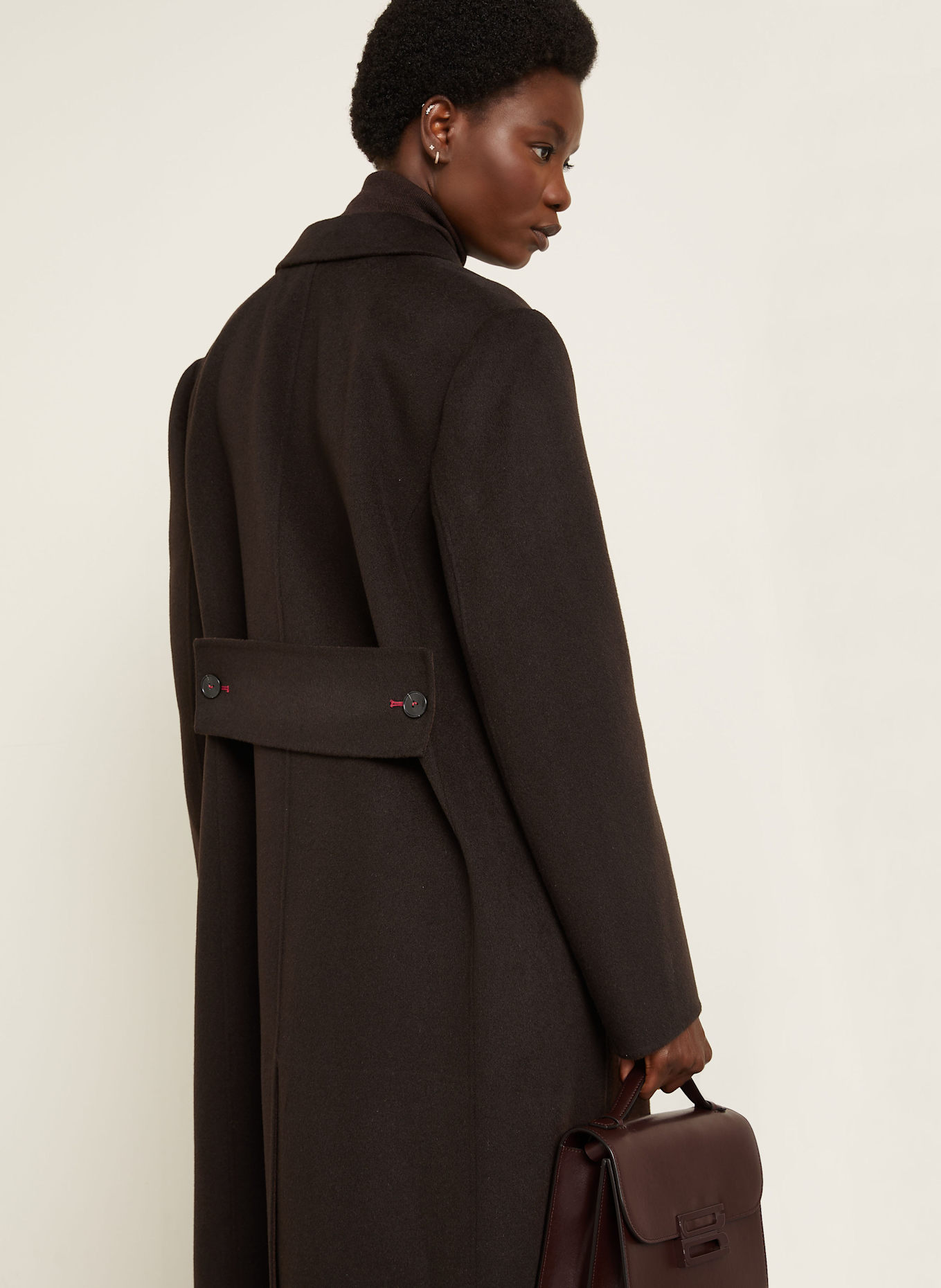 VICTORIA BECKHAM Wollmantel: DUNKELBRAUN