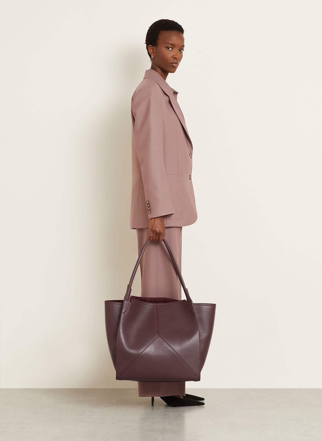 VICTORIA BECKHAM Shopper: DARK RED