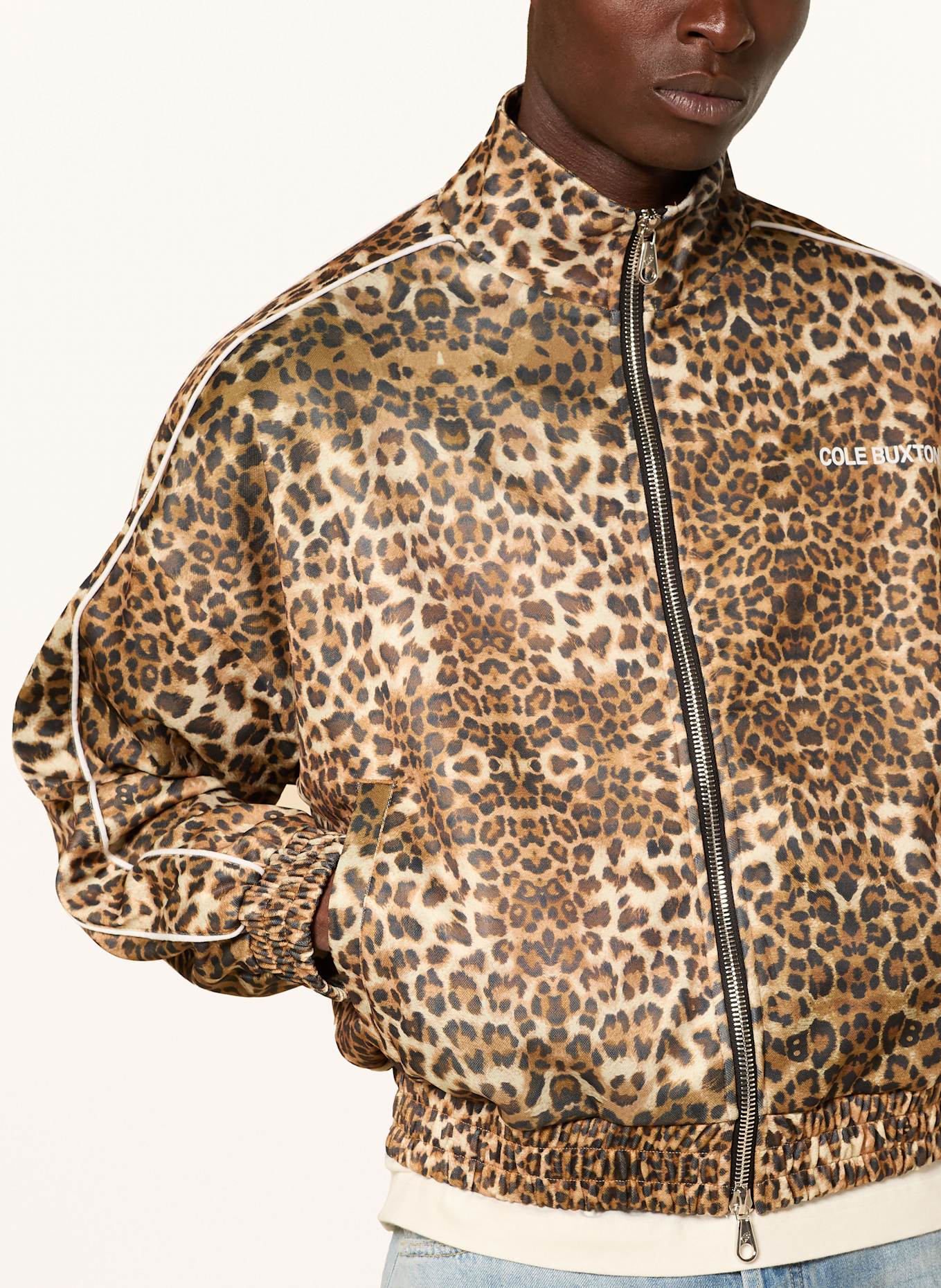 COLE BUXTON Sweatjacke: DUNKELORANGE / SCHWARZ / HELLBRAUN