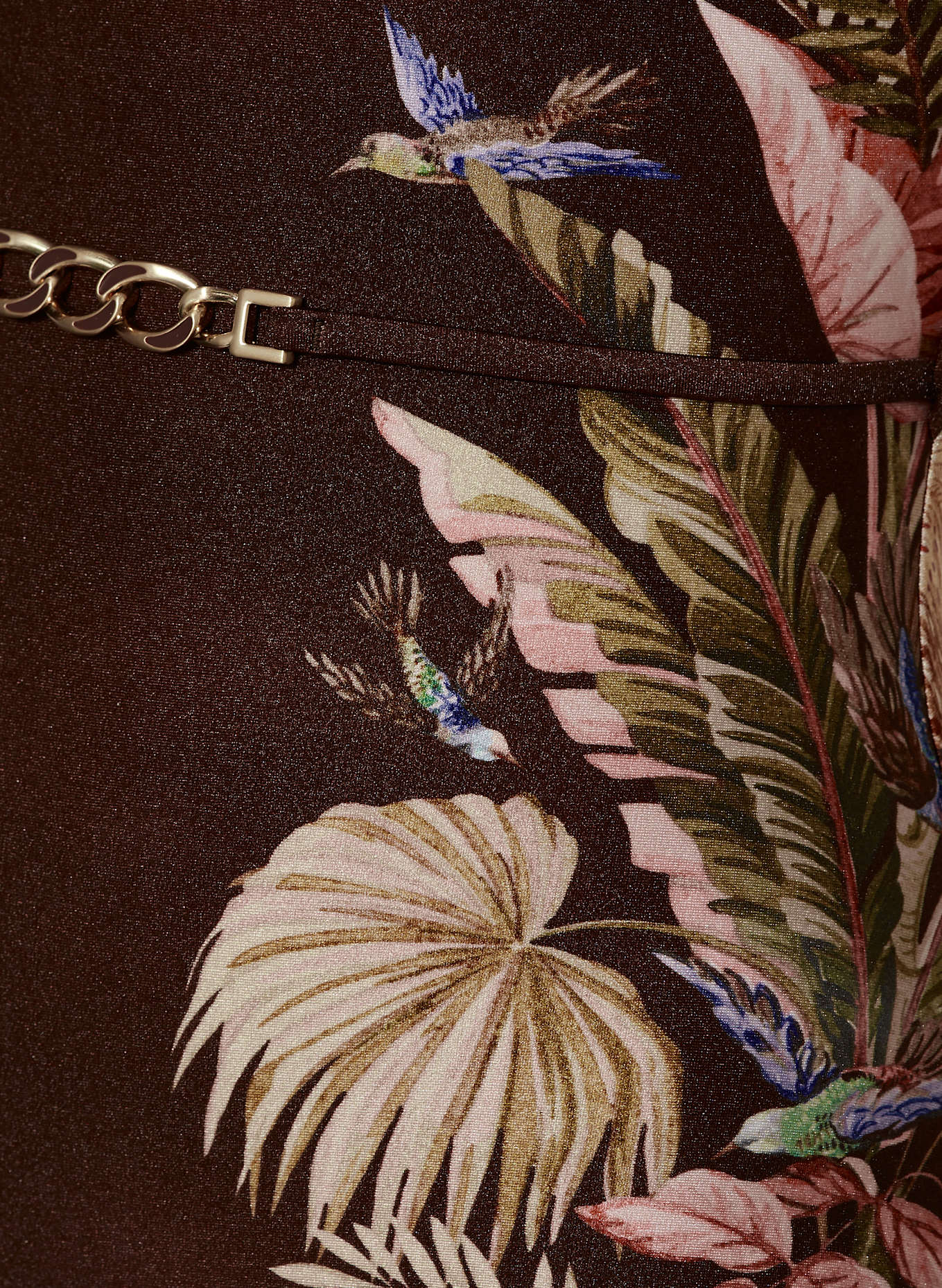 ZIMMERMANN Bandeau-Badeanzug ASCENSION: DUNKELBRAUN / HELLBRAUN / HELLROT