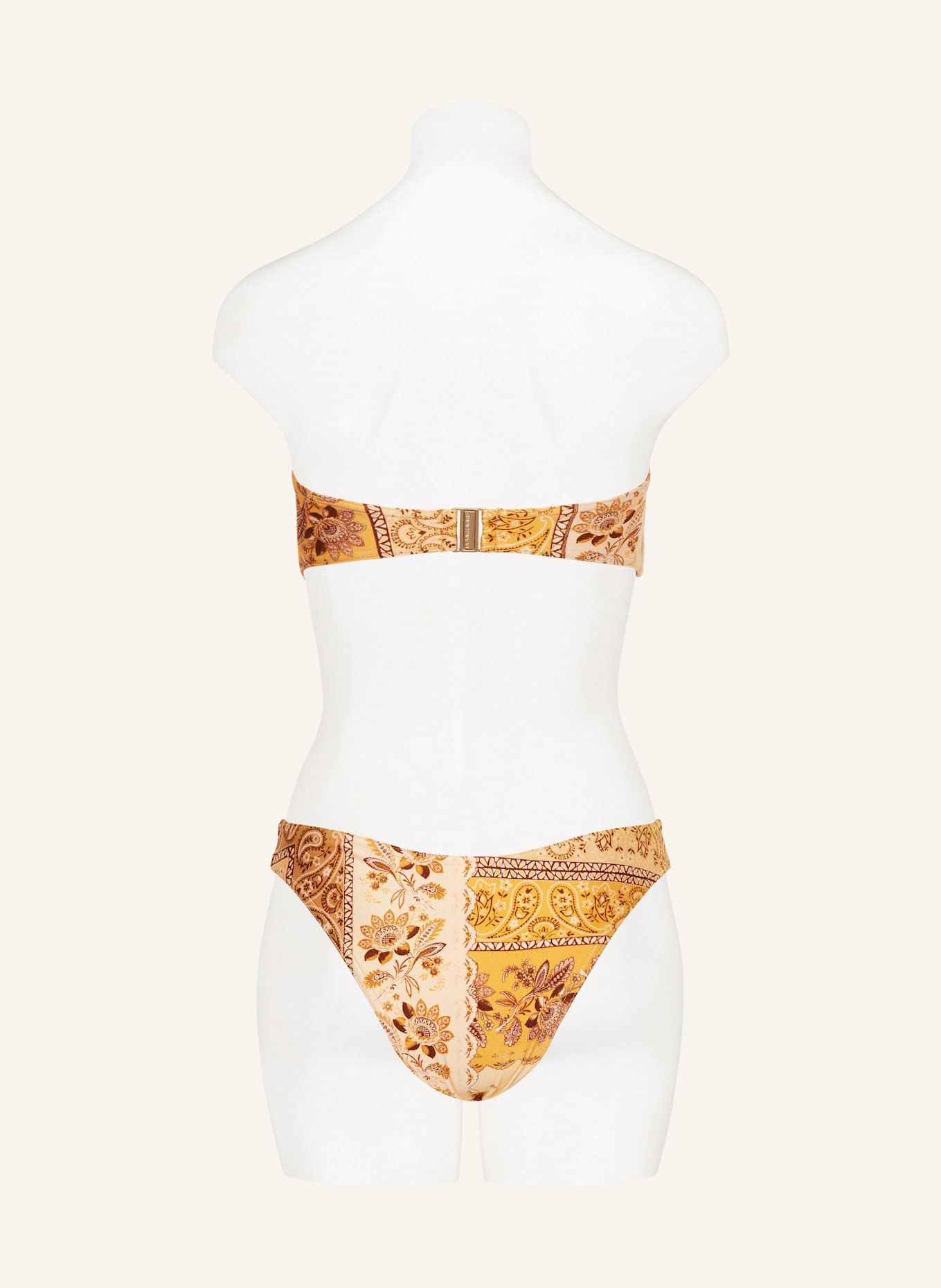ZIMMERMANN Bandeau-Bikini LUCKY: DUNKELGELB / BRAUN / DUNKELBRAUN