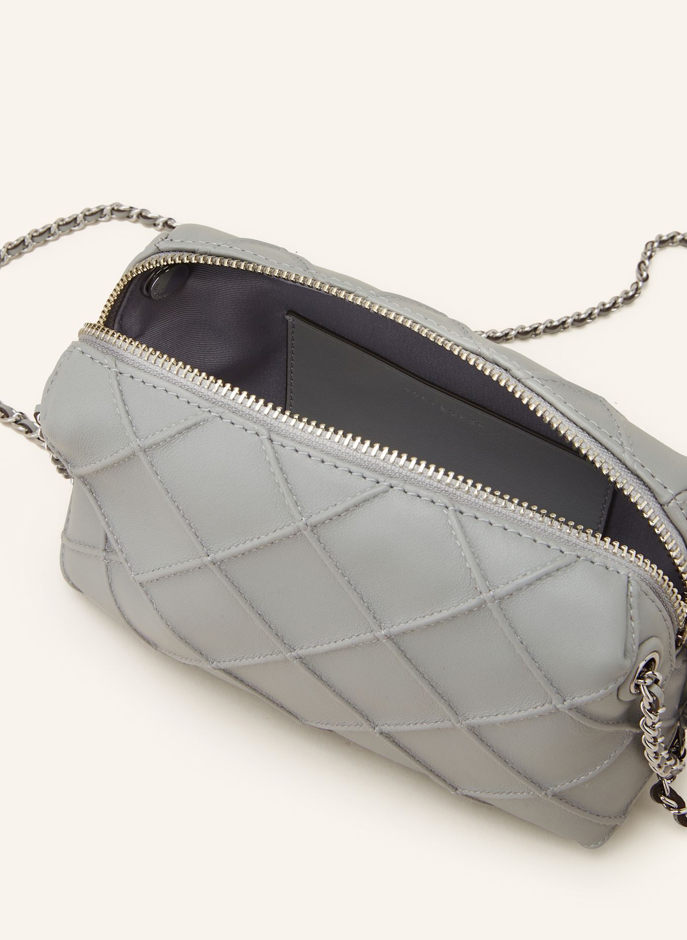 TORY BURCH Umhängetasche FLEMING SMALL: GRAU