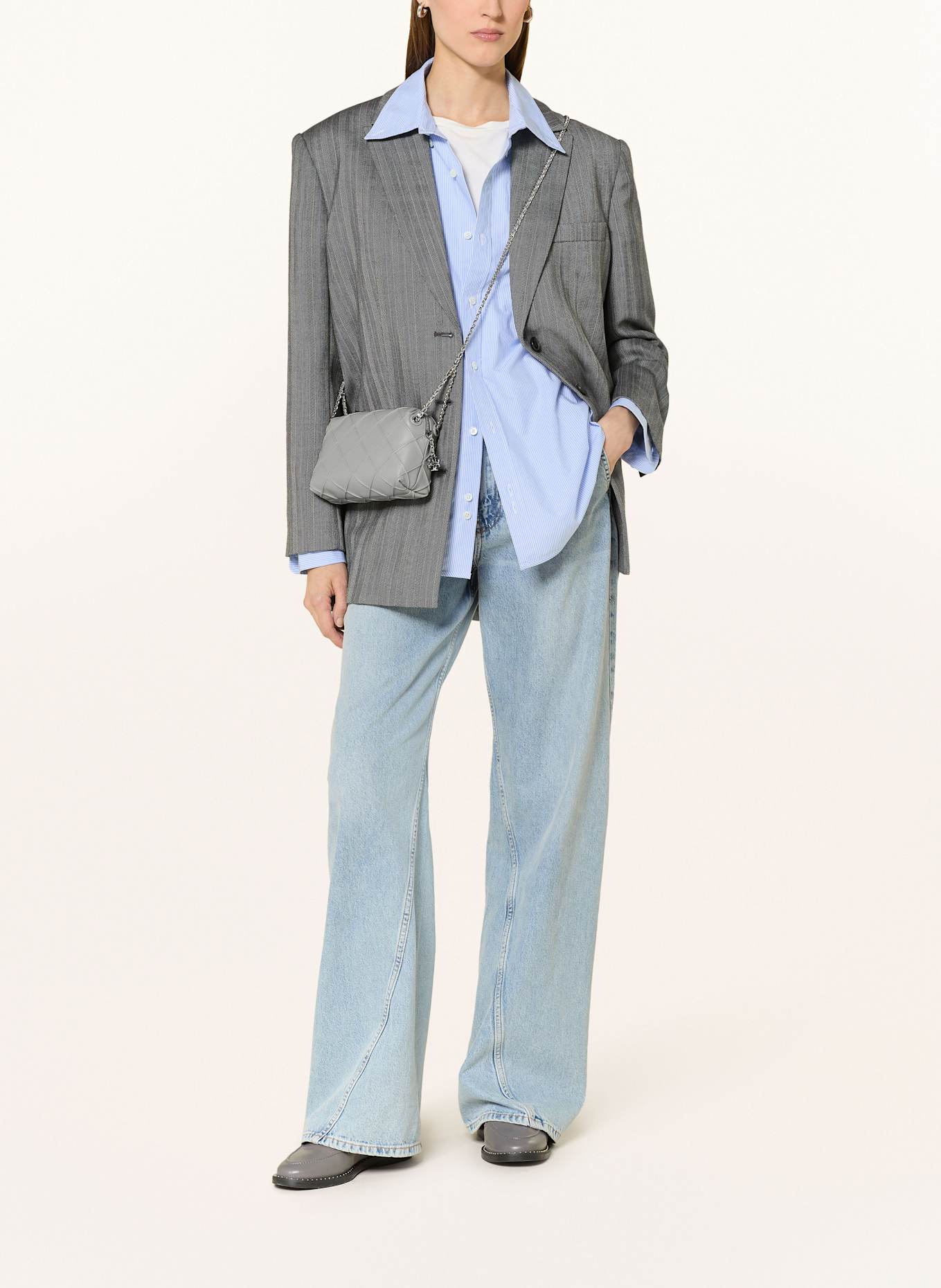 TORY BURCH Umhängetasche FLEMING SMALL: GRAU