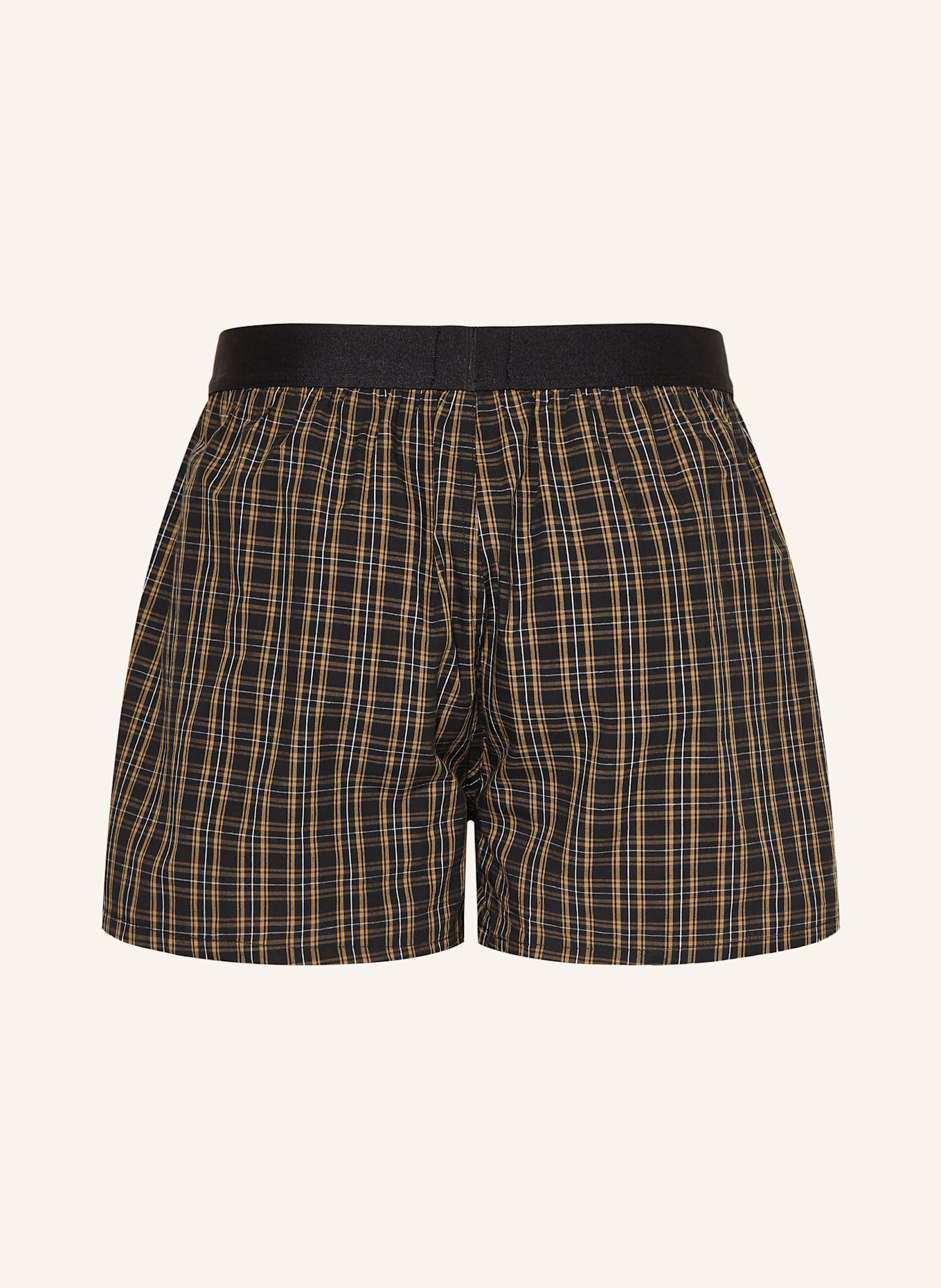 BOSS 2er-Pack Web-Boxershorts: SCHWARZ / BRAUN