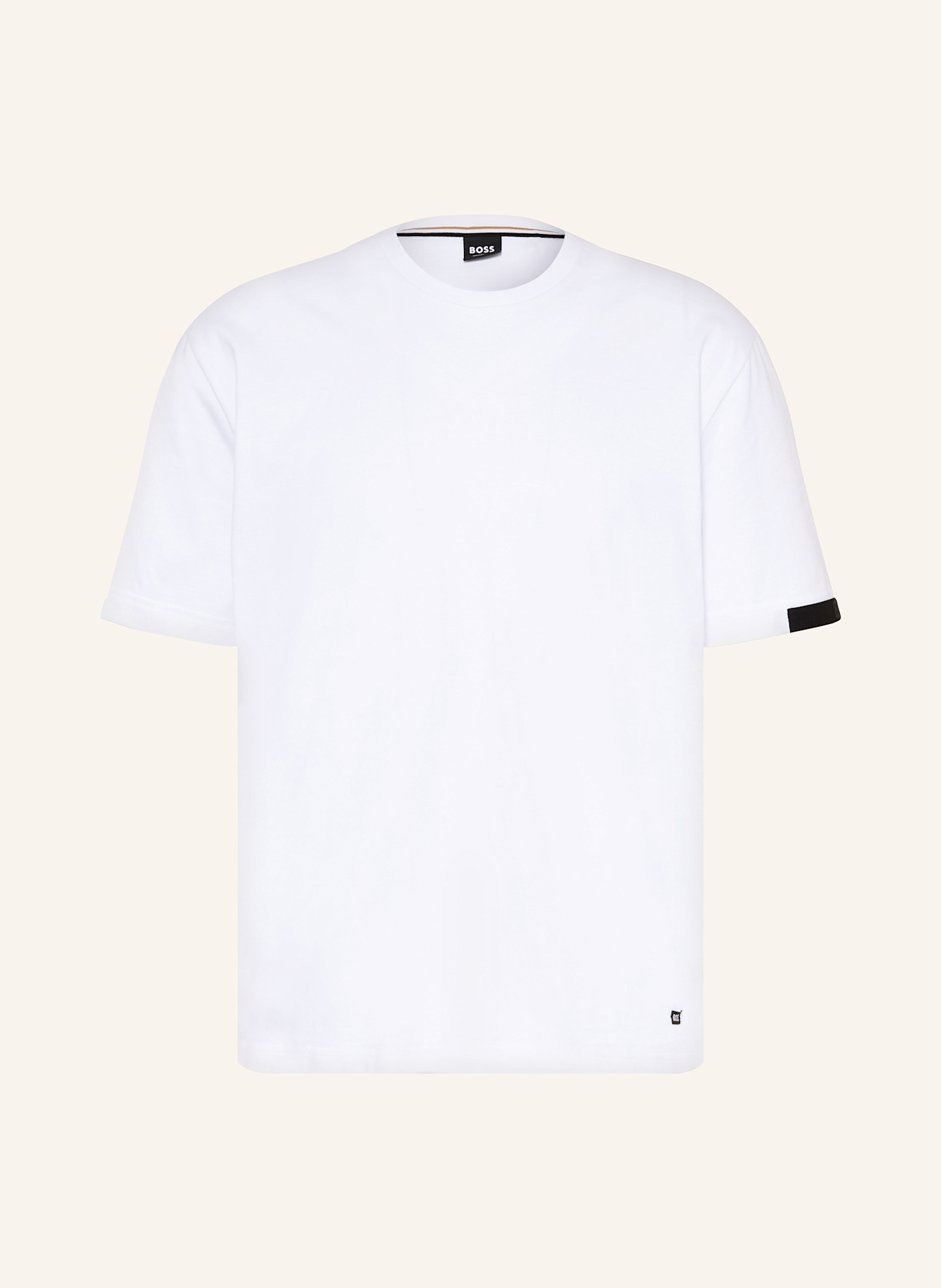 BOSS Schlafshirt HD LOGO: WEISS