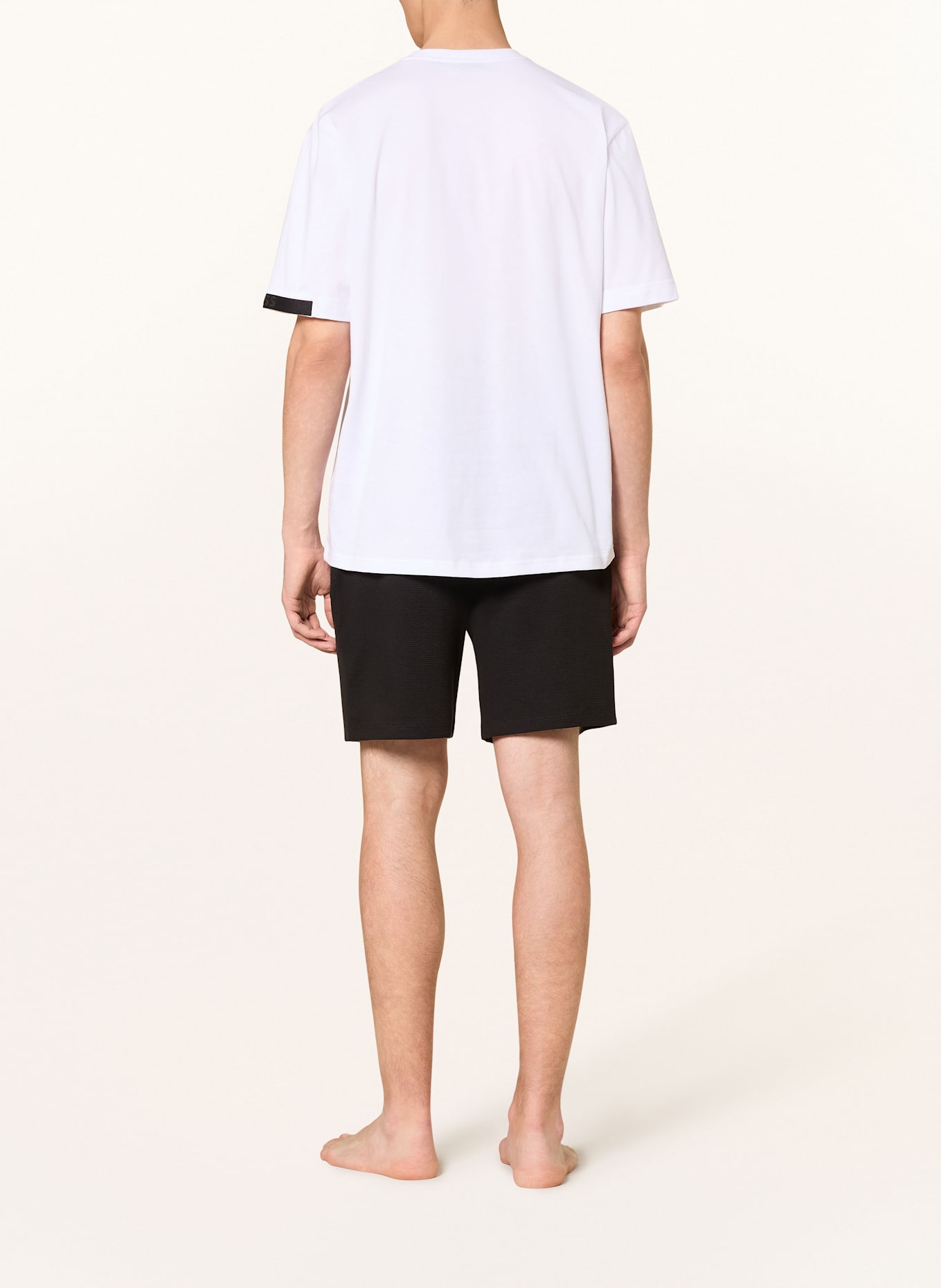 BOSS Schlafshirt HD LOGO: WEISS