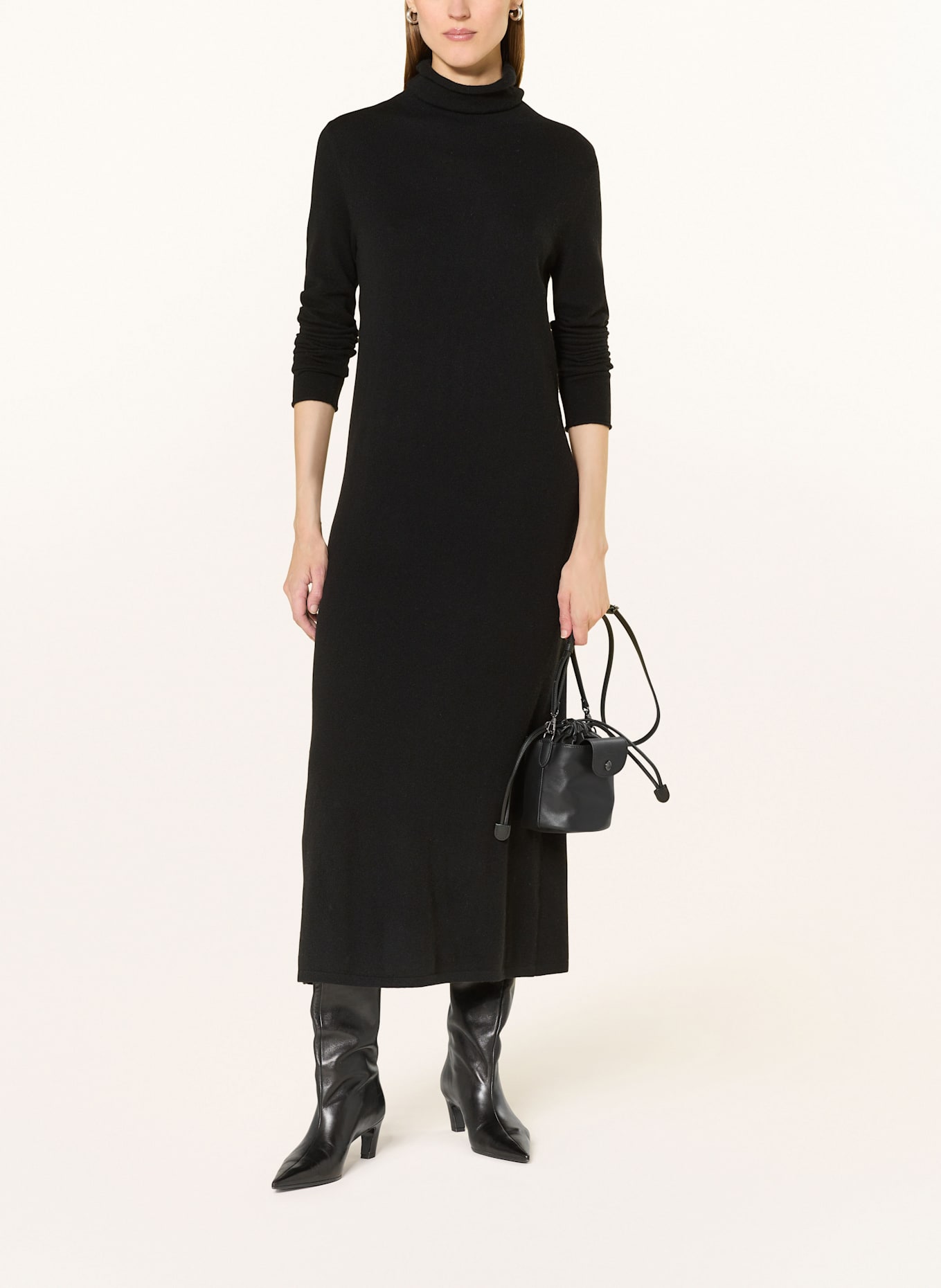 LISA YANG Strickkleid AILINA aus Cashmere: SCHWARZ