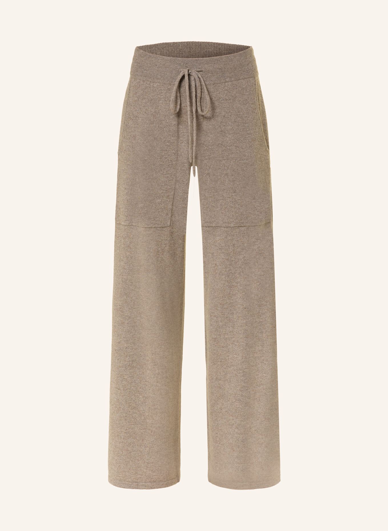 LISA YANG Knit trousers OMI in cashemere: TAUPE
