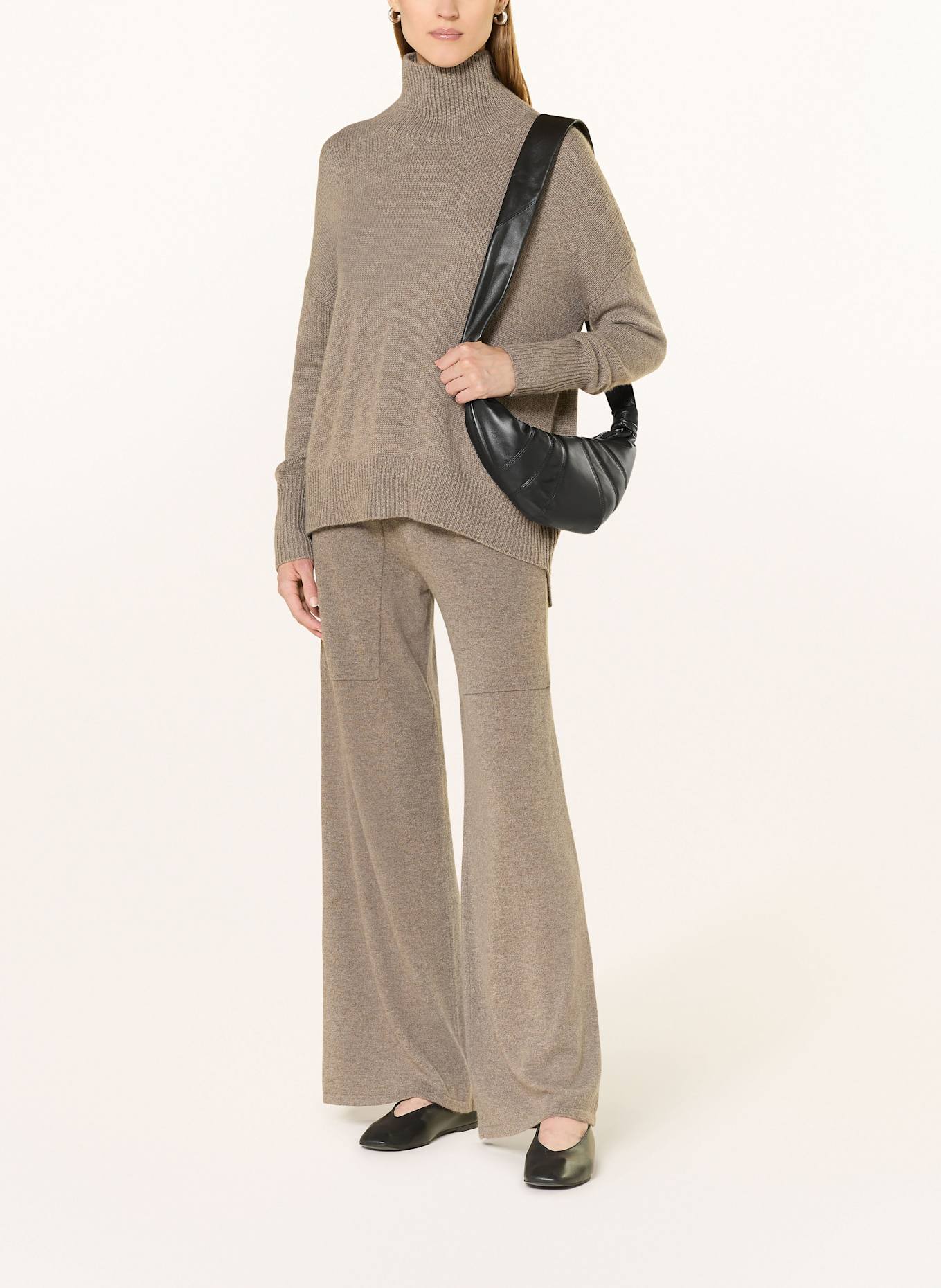 LISA YANG Knit trousers OMI in cashemere: TAUPE